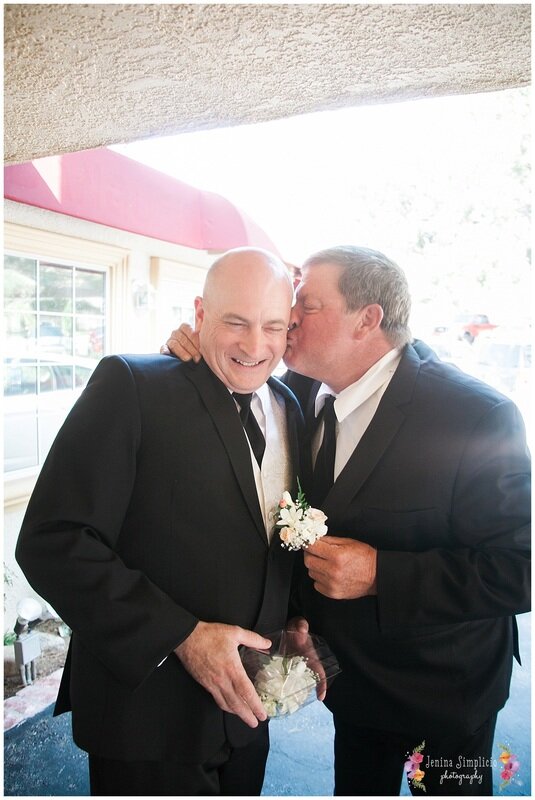  best man kissing the groom with joy 