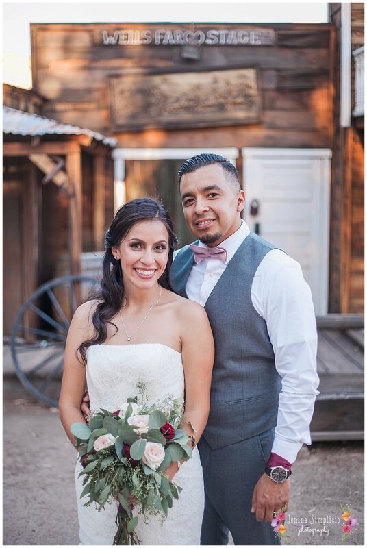  bride and groom on the ranch 