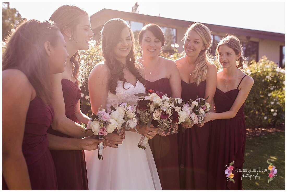  bridal party all together smiling 