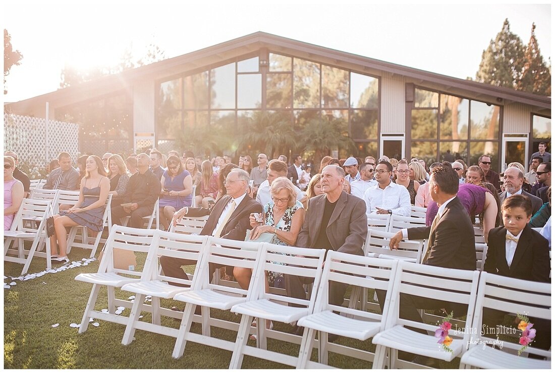  guests filled in the seats at the ceremony outside the country club 