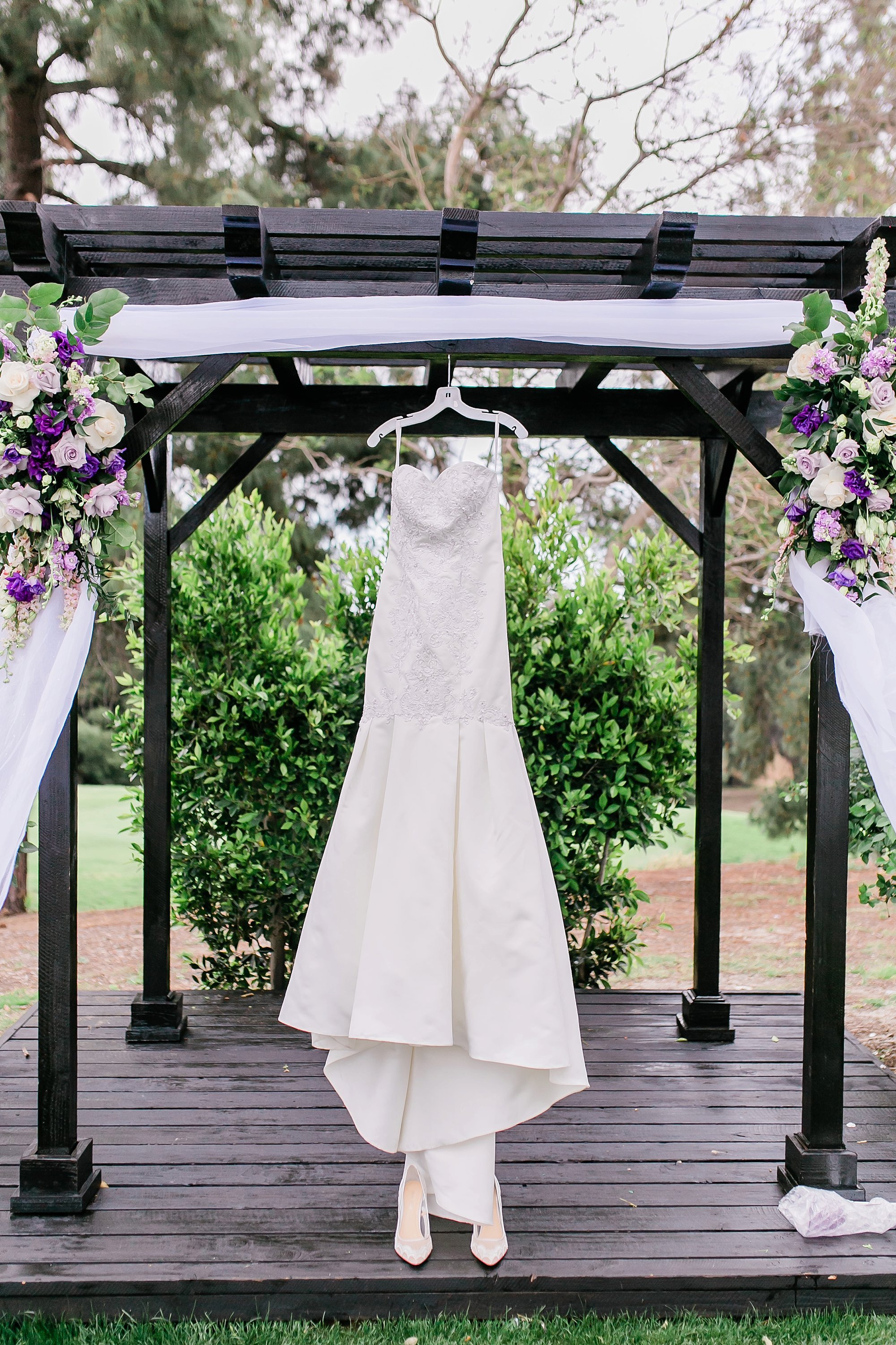 bride’s gown hanging 