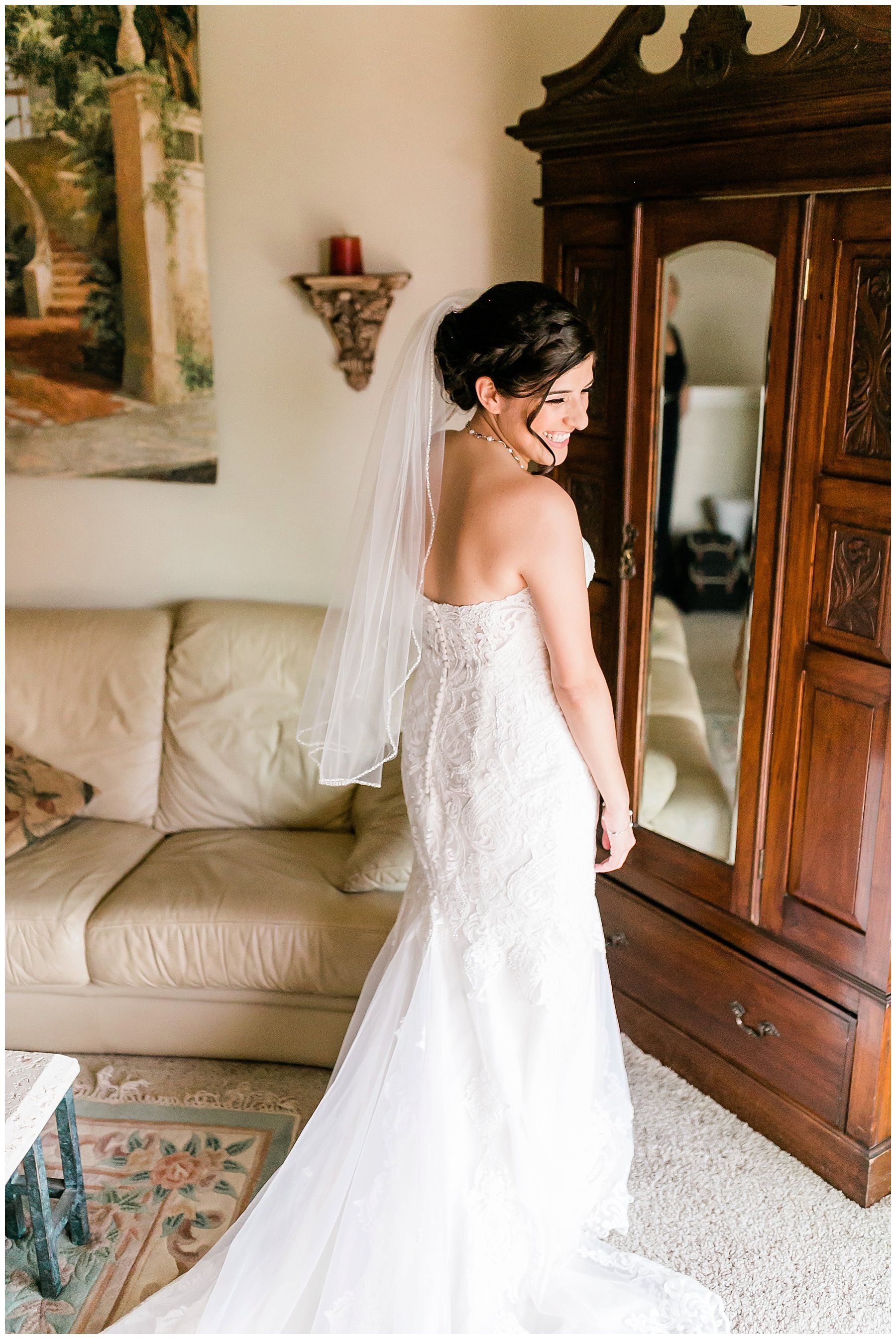  bride in her gown 