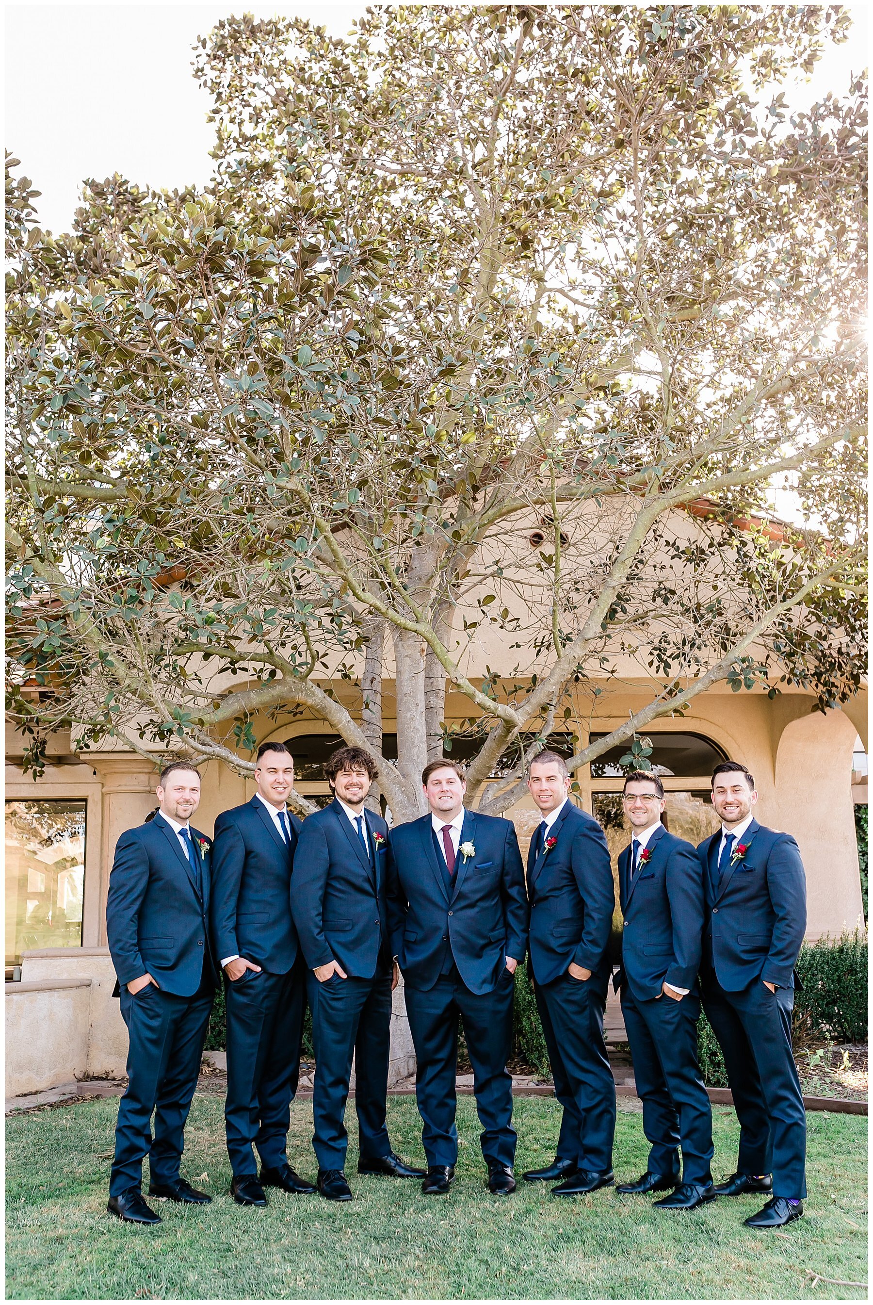  groomsmen standing together 