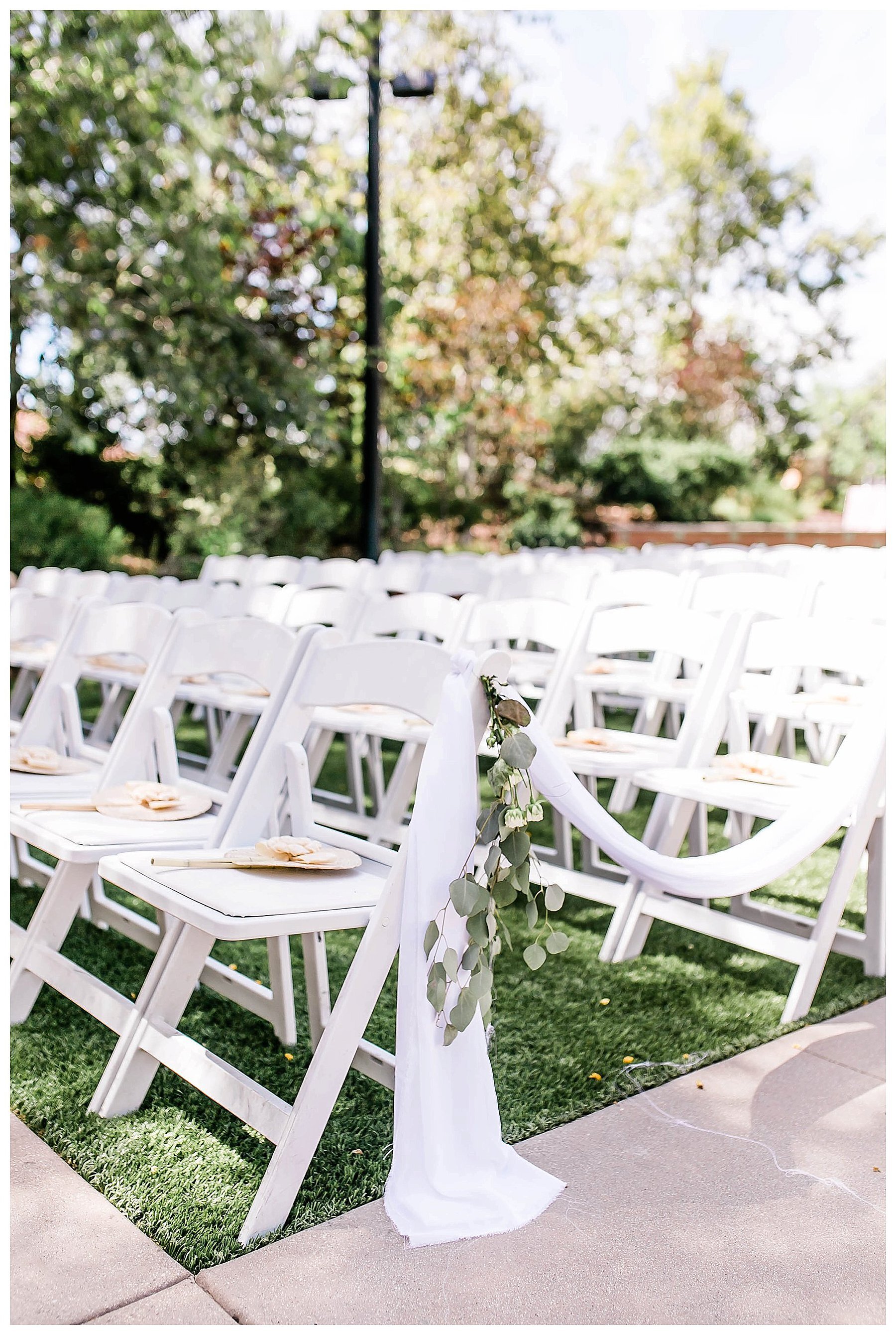  close up of guest seating at the wedding ceremony 