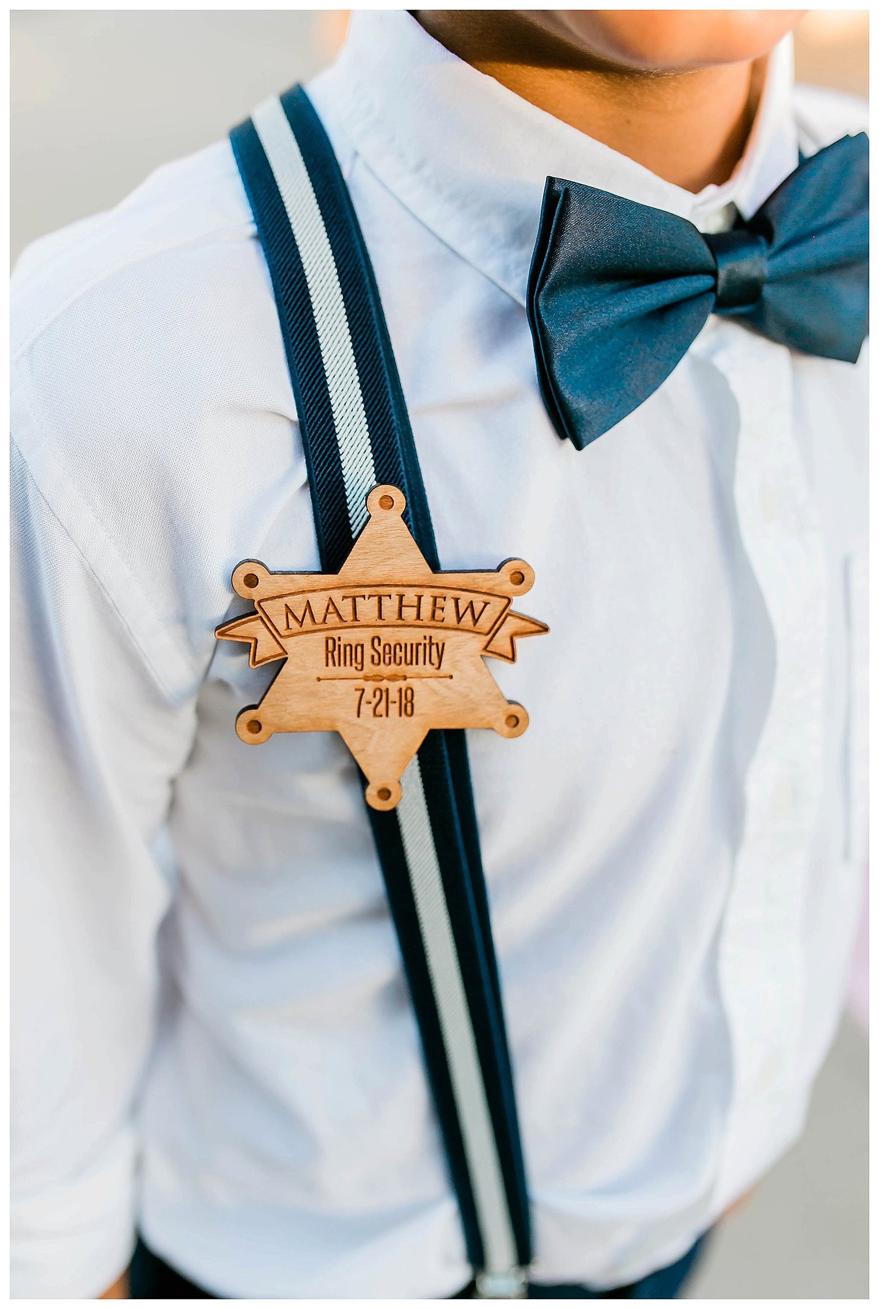  ring security badge on the ring bearer 