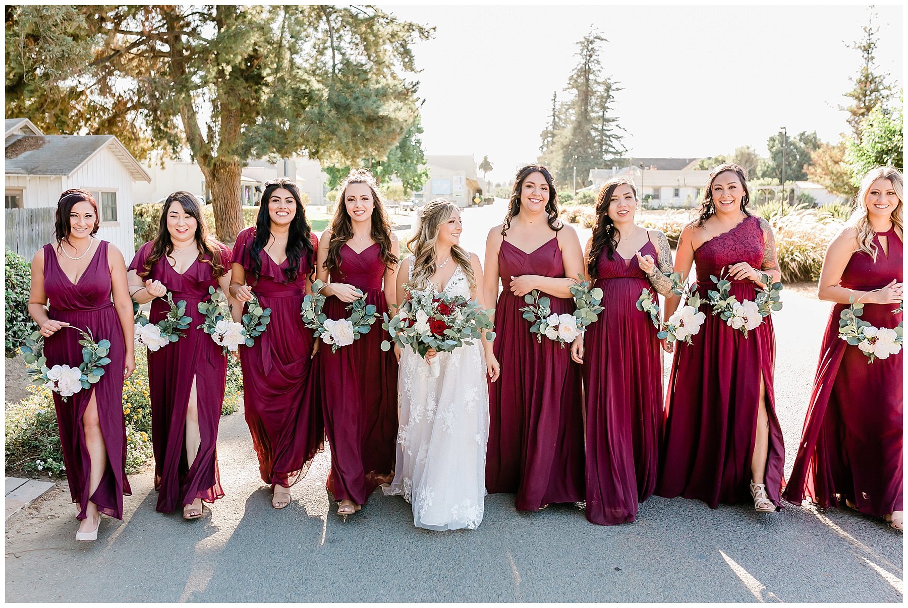  bridal party outside 