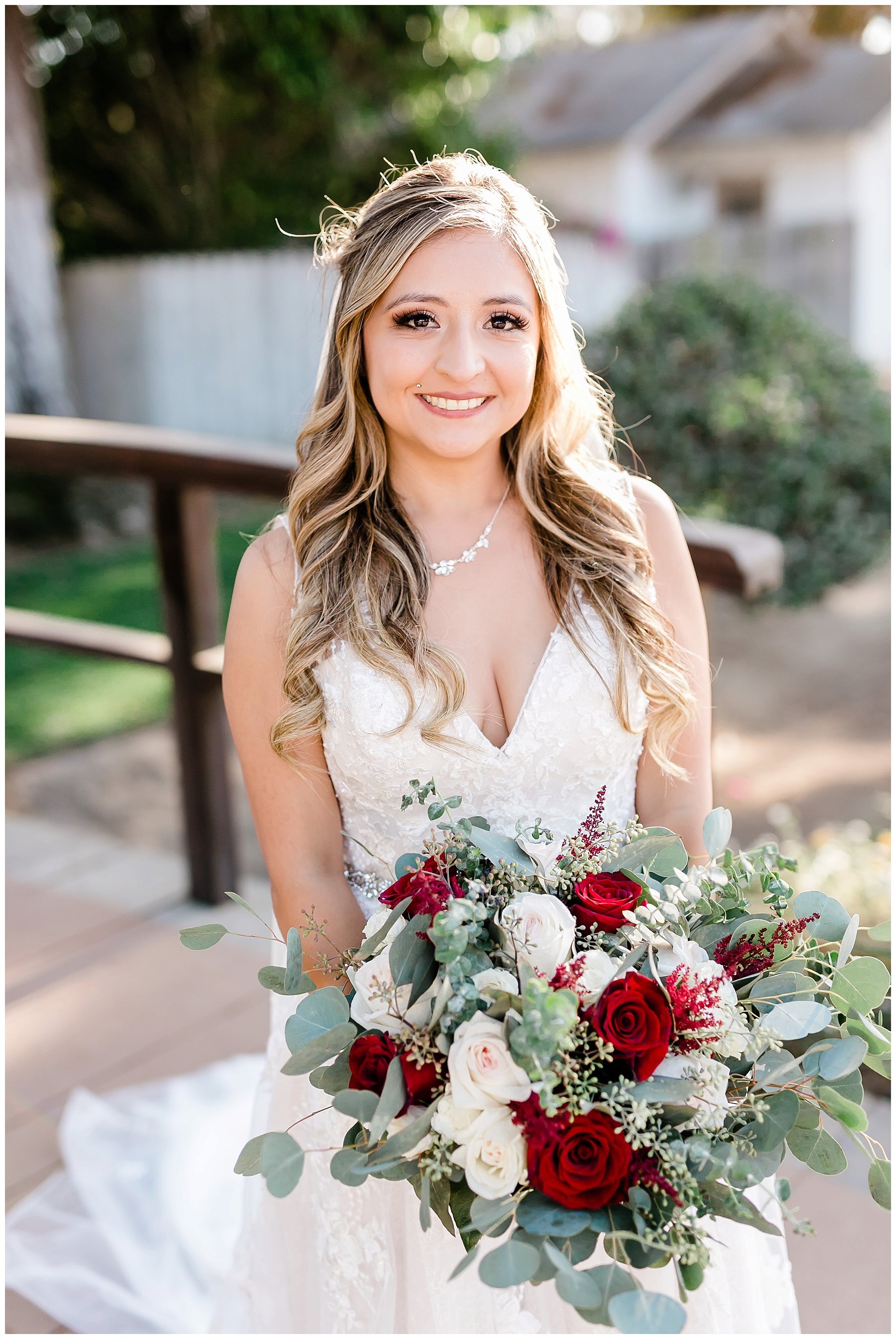  bride with her bouquet 