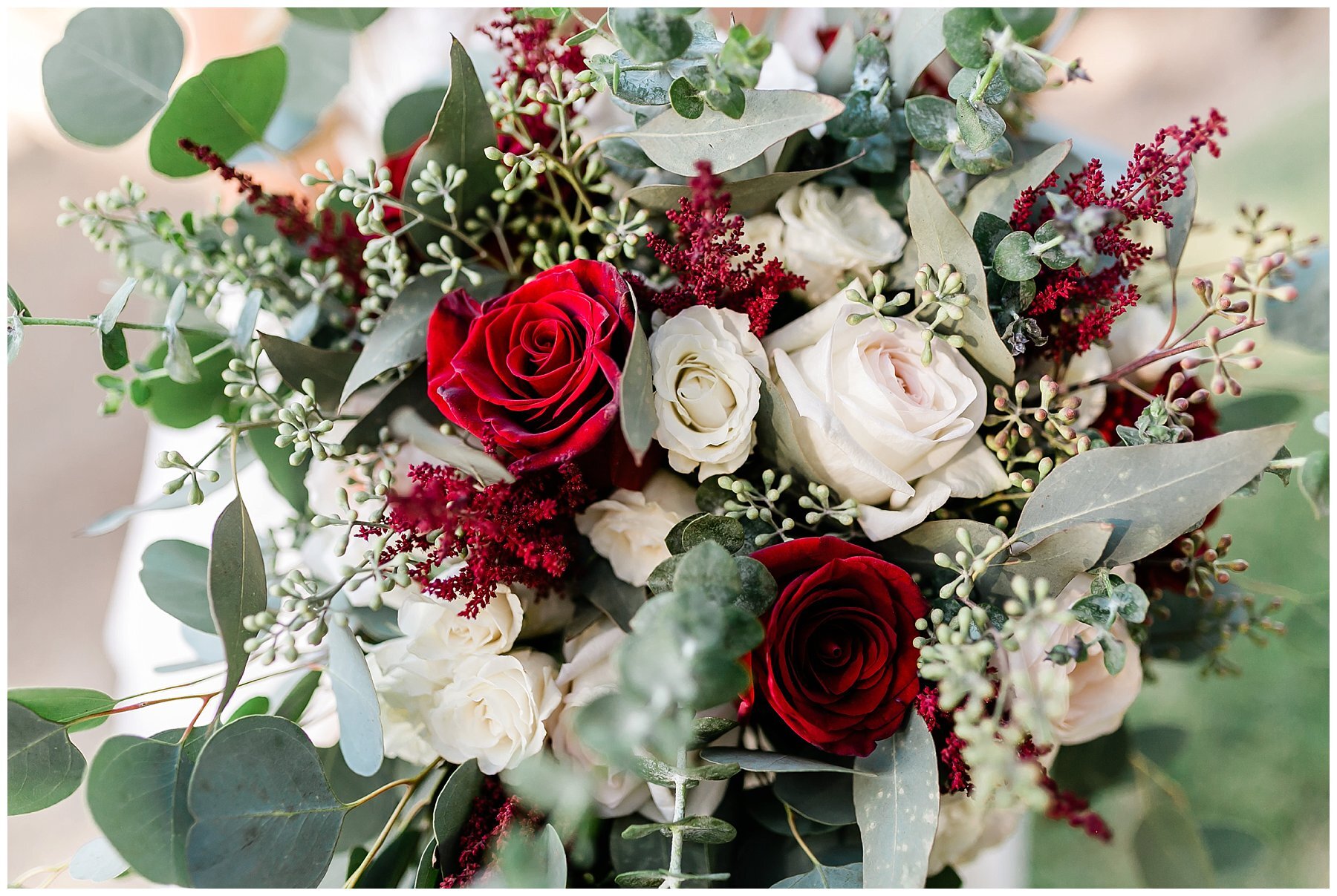  bouquet of red and white roses 
