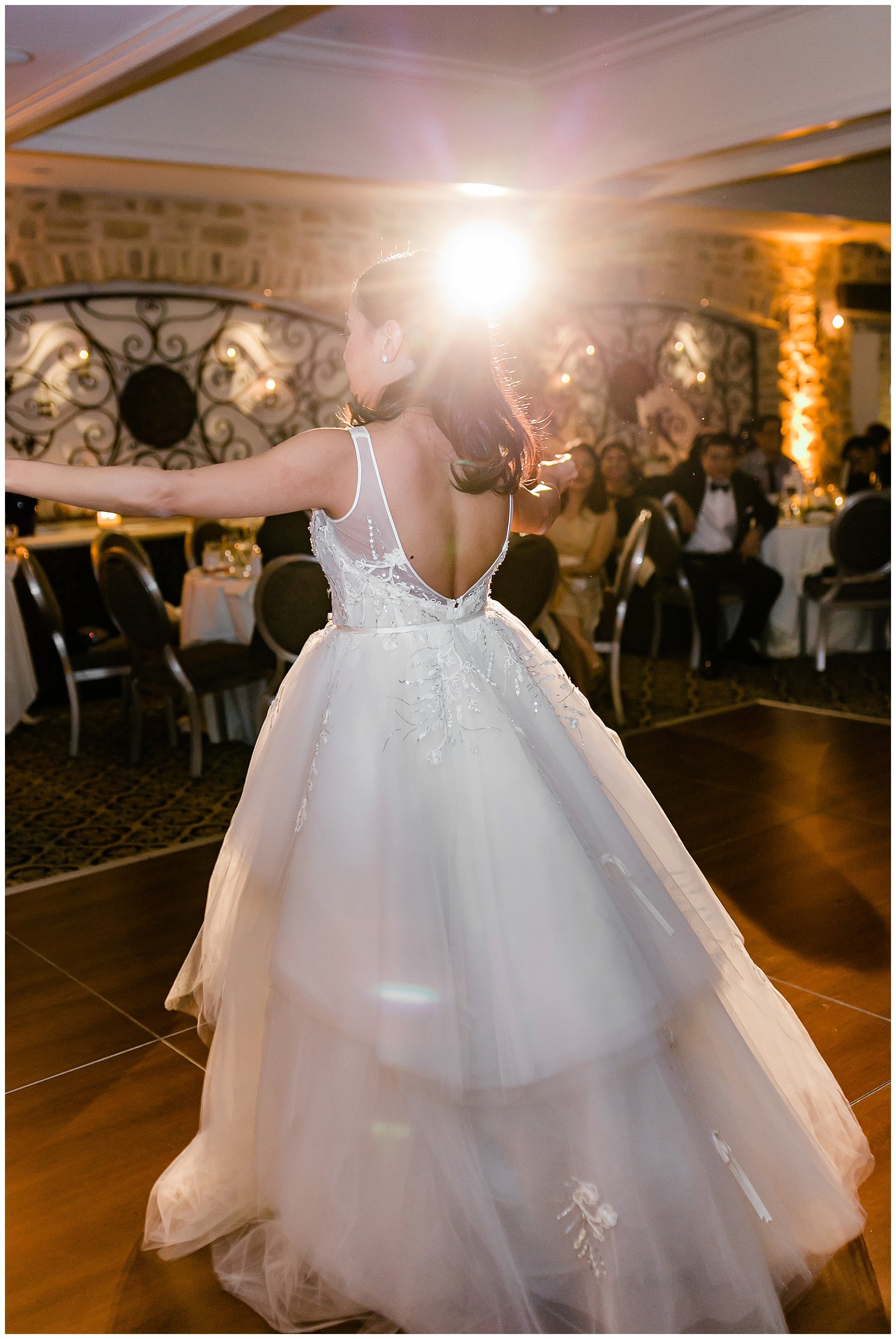  bride dancing at the reception 