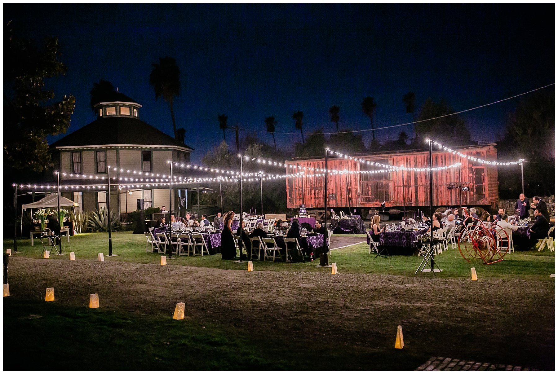  guest seating at the wedding reception 