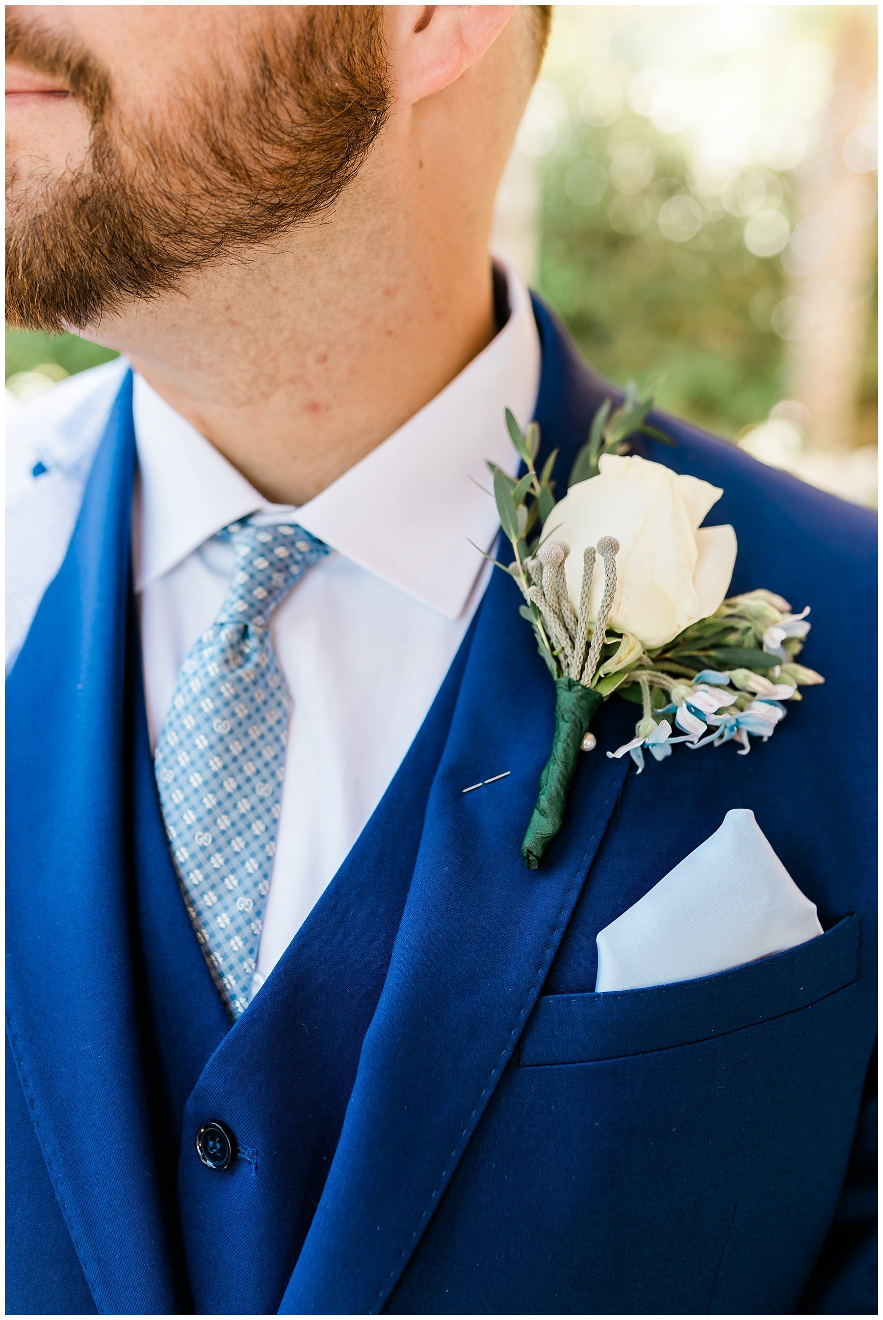  grooms pocket square and flower  
