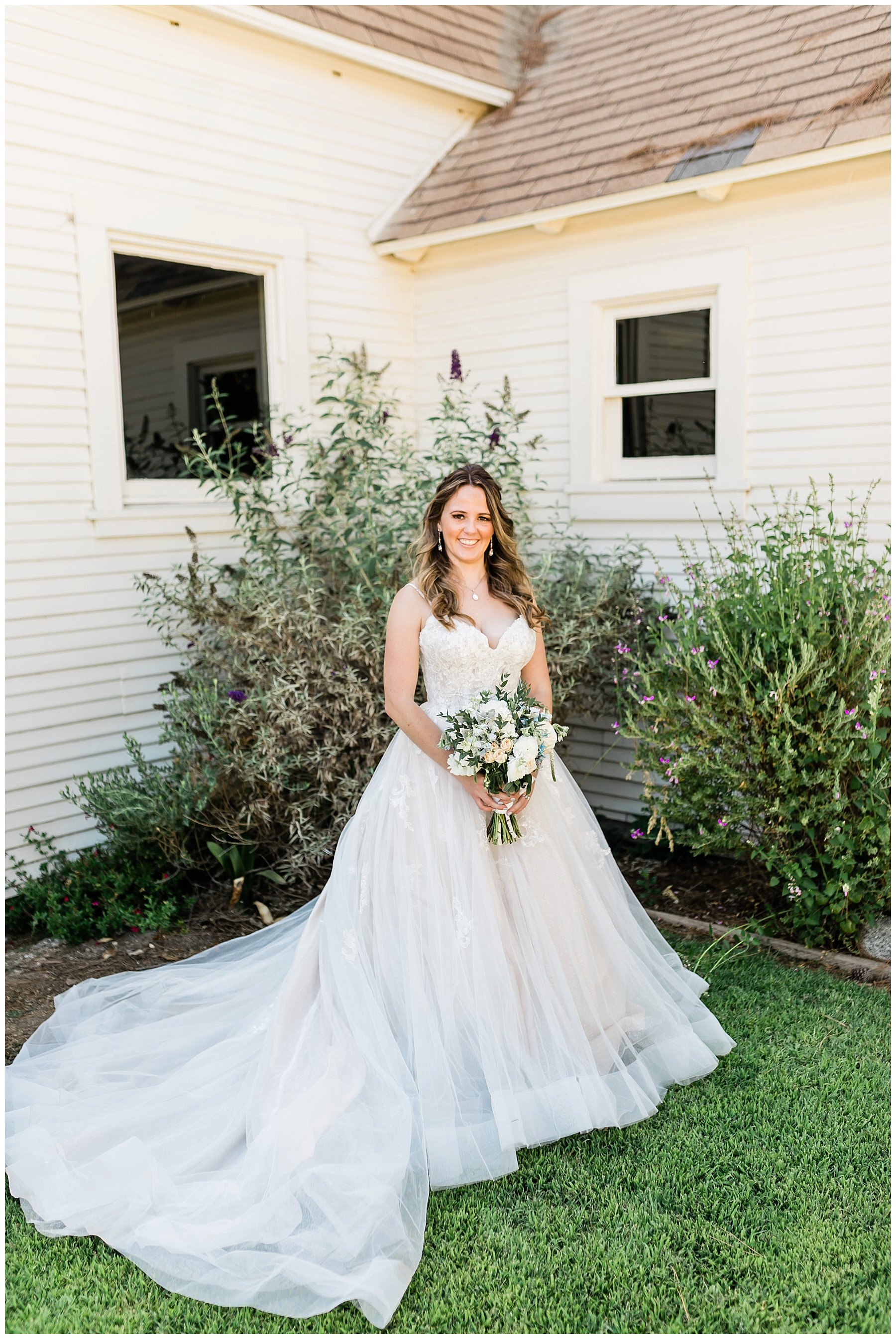  bride outside the house in simi valley 