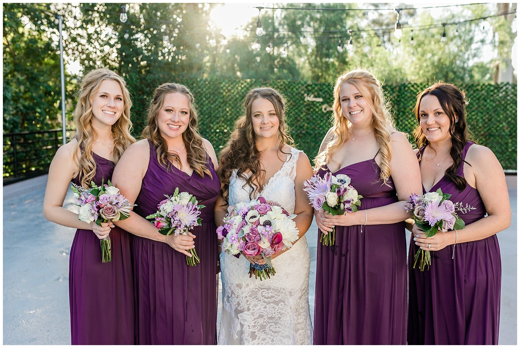  bride with her bridal party  
