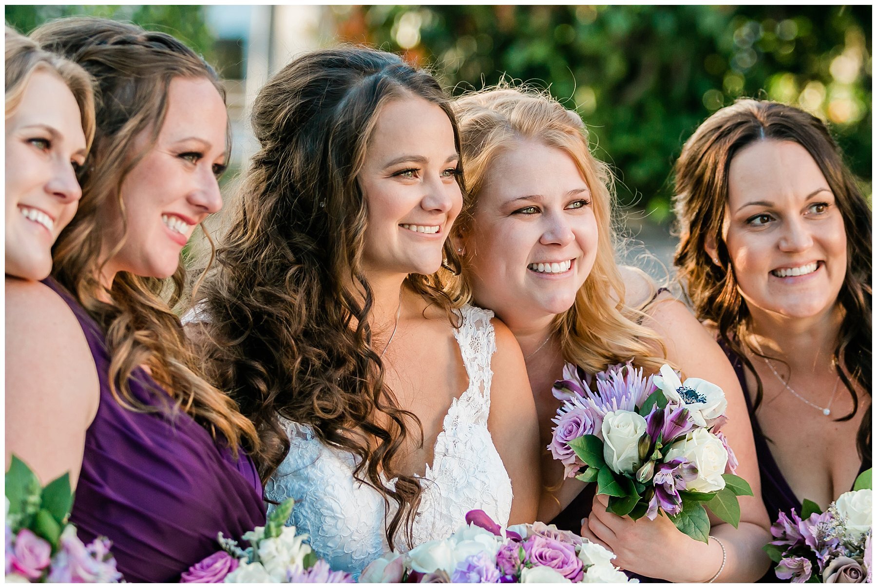  bride with her bridal party  