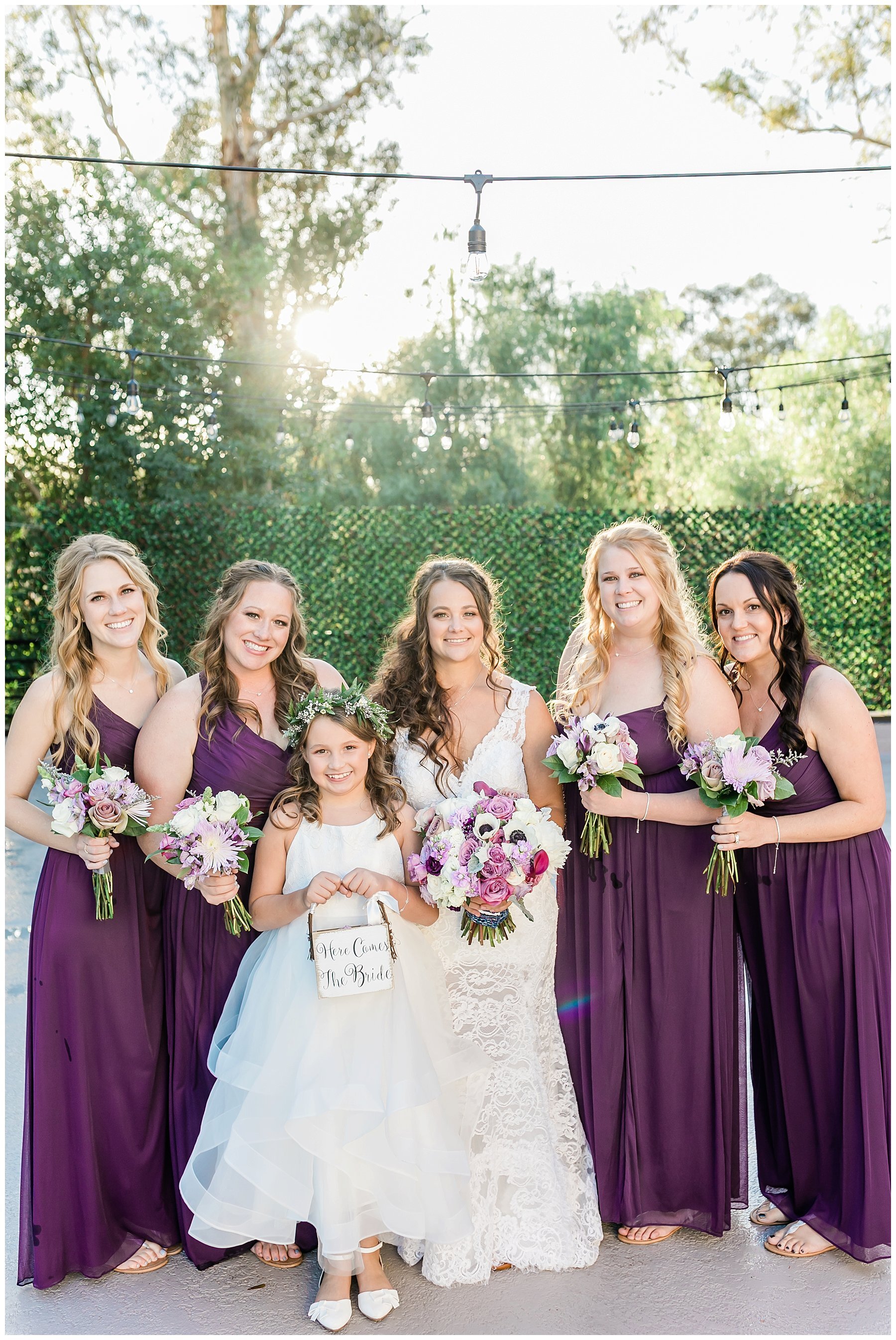  bride with her bridal party  