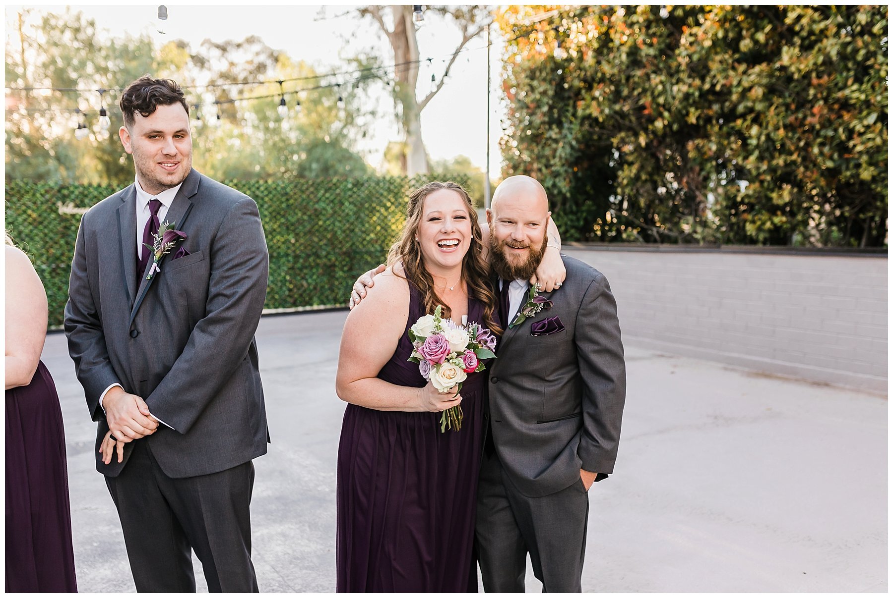  parents of the groom smiling  