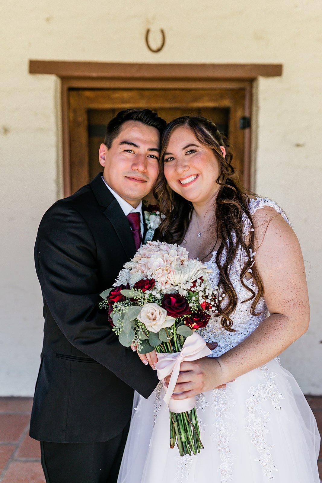 Wedding day portraits at Tesoro Adobe Historic Park in Santa Clarita
