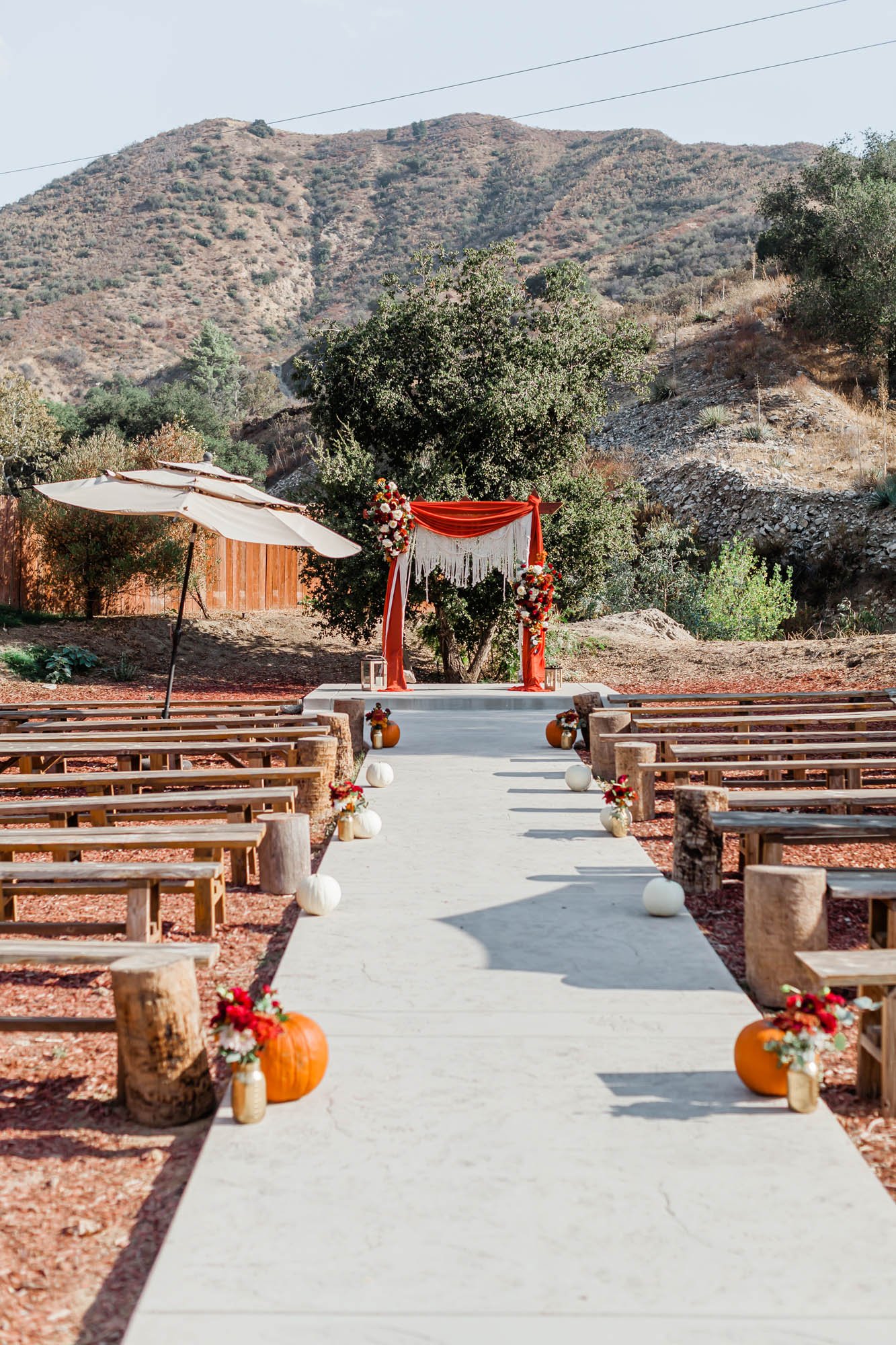 ceremony site at reptacular ranch wedding venue