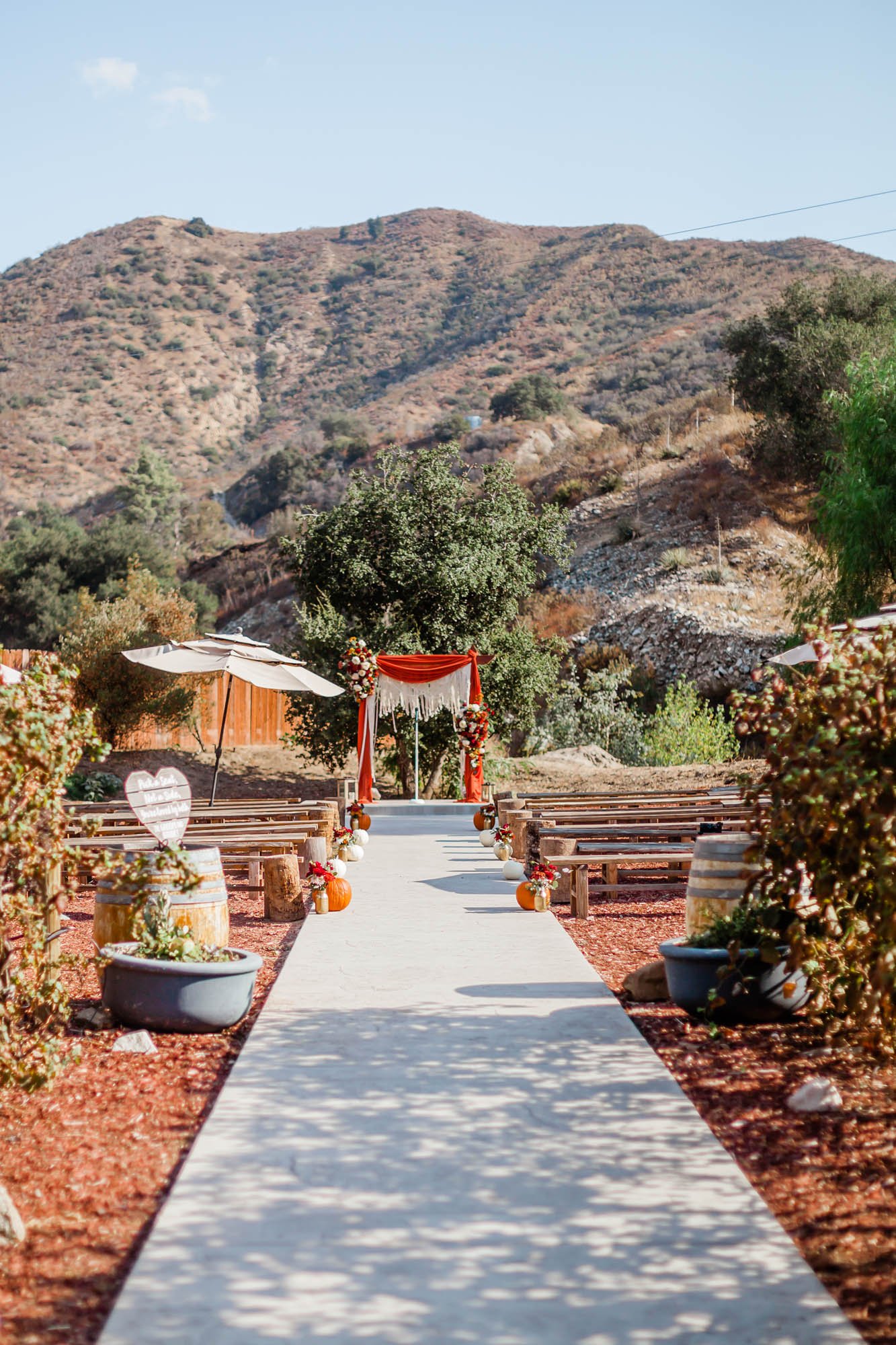 ceremony site at reptacular ranch wedding venue