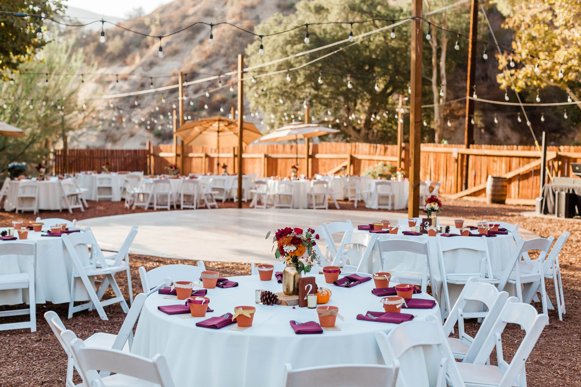 fall ranch wedding reception at reptacular ranch 