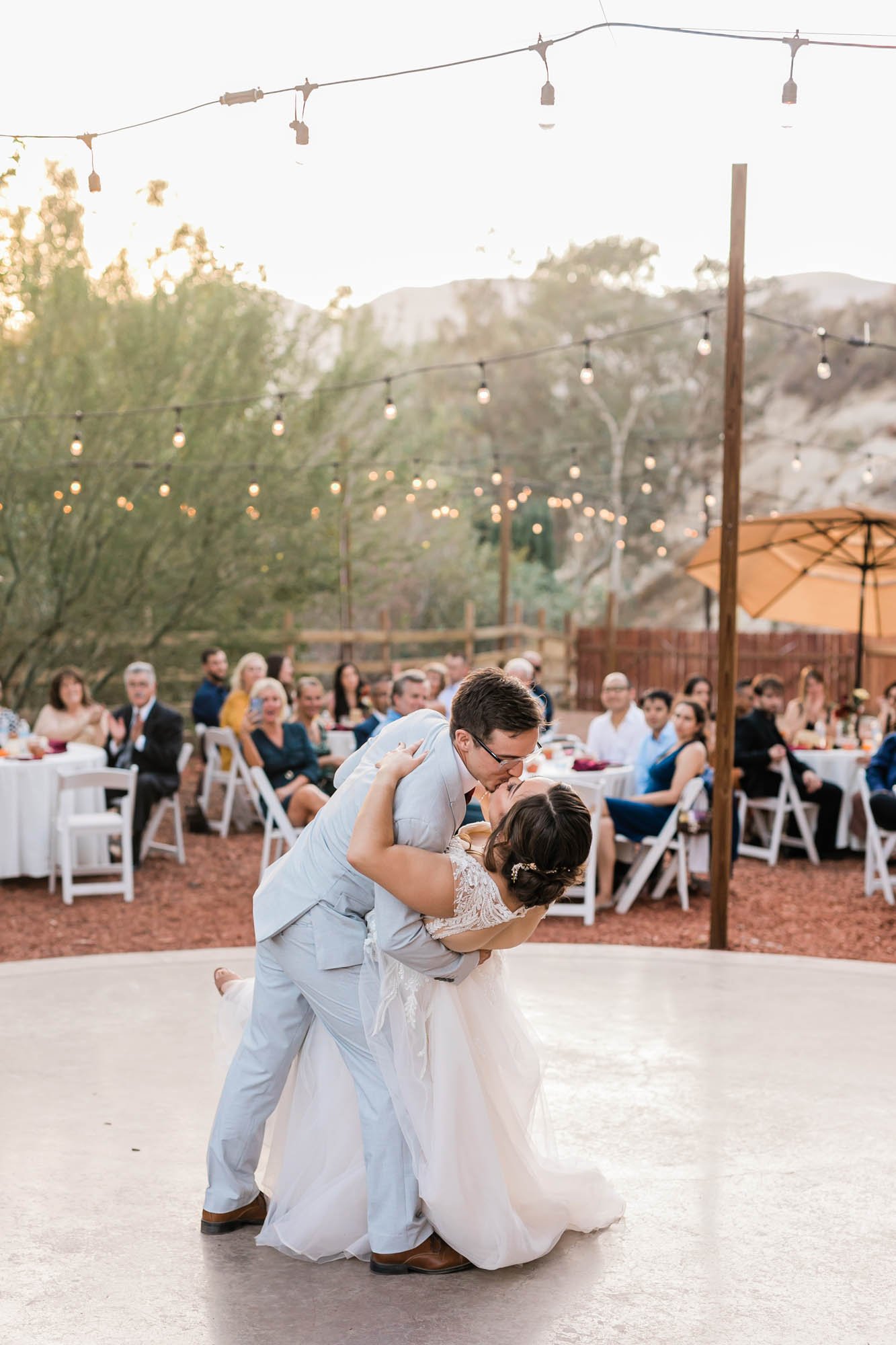 first dance fall ranch wedding with pumpkins reception at reptacular ranch 