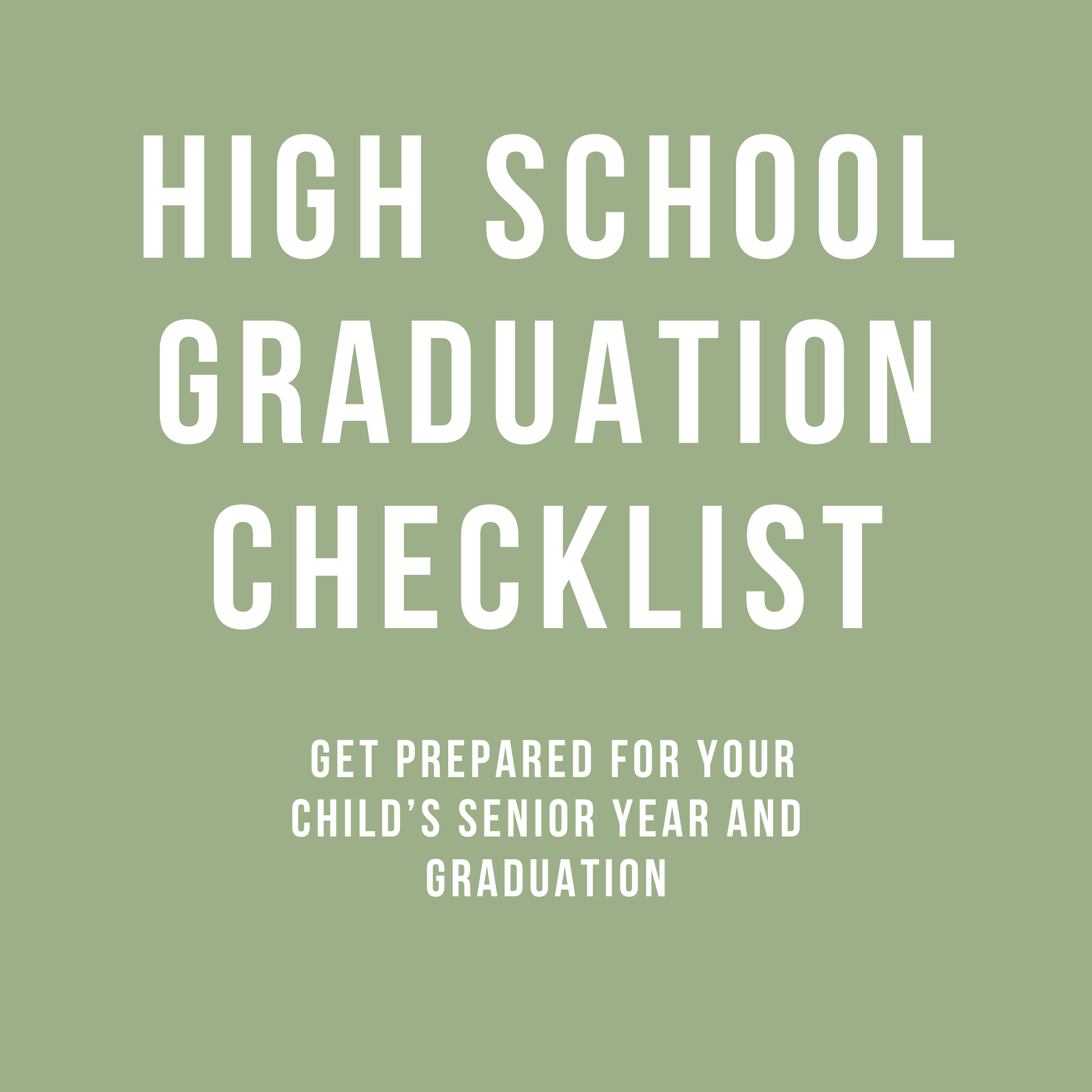 High School Graduation Checklist