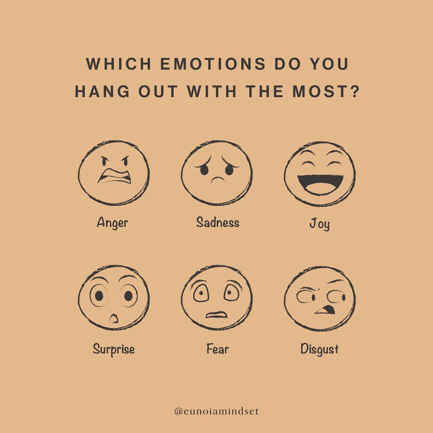 EMO-FRIENDS

Have you noticed that you hang out in some emotions more than others?

Perhaps you find it really easy to access your sadness and empathy and like me, cry in movies and song lyrics.

Perhaps you're very good at connecting with laughter a