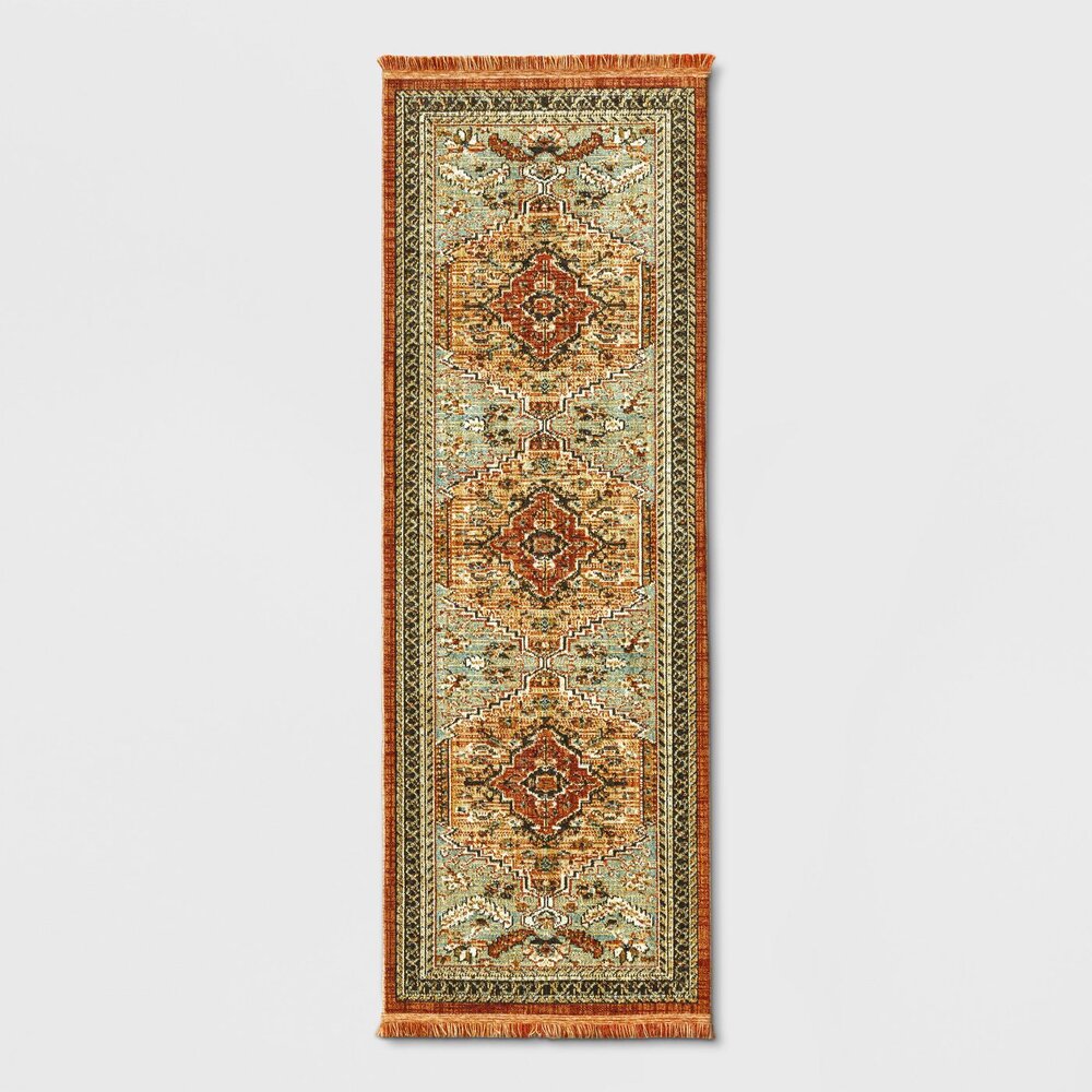 Floral Woven Accent Runner
