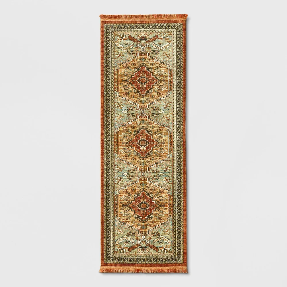 Floral Woven Accent Runner