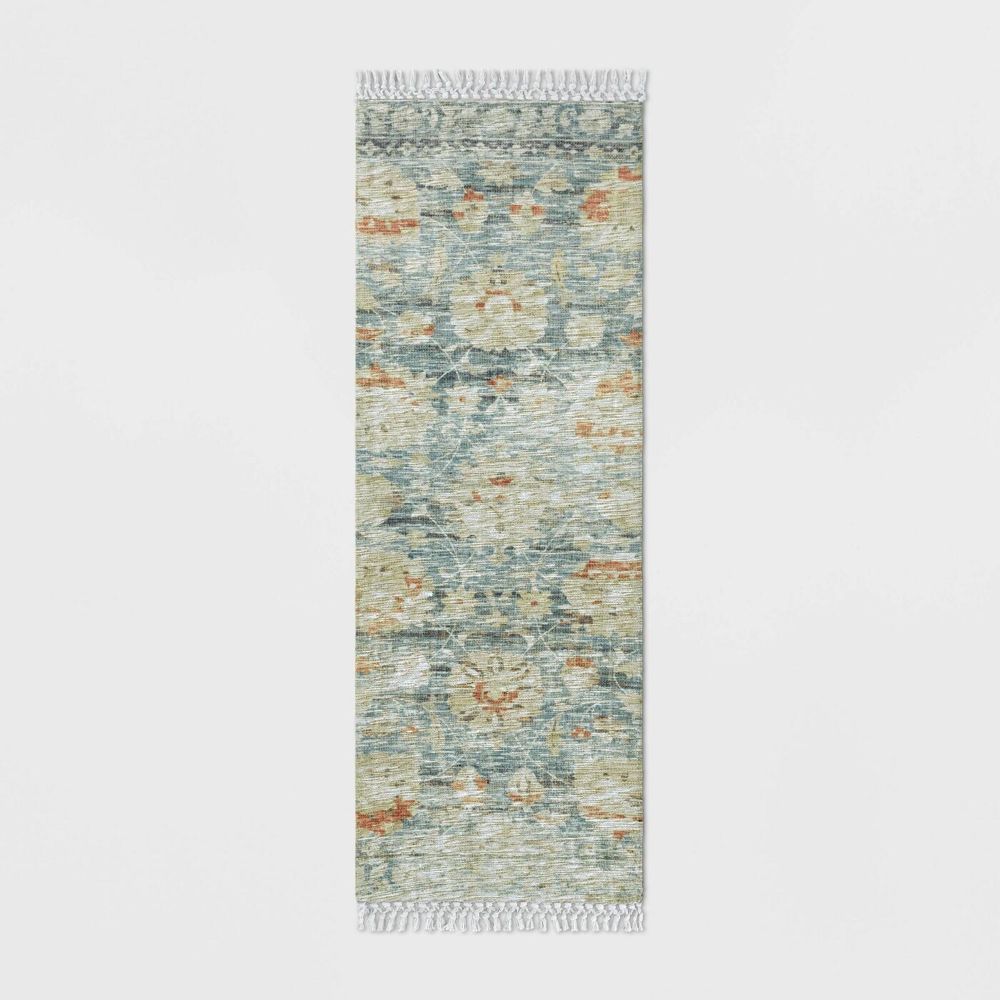 Washed Out Digital Printed Persian Runner