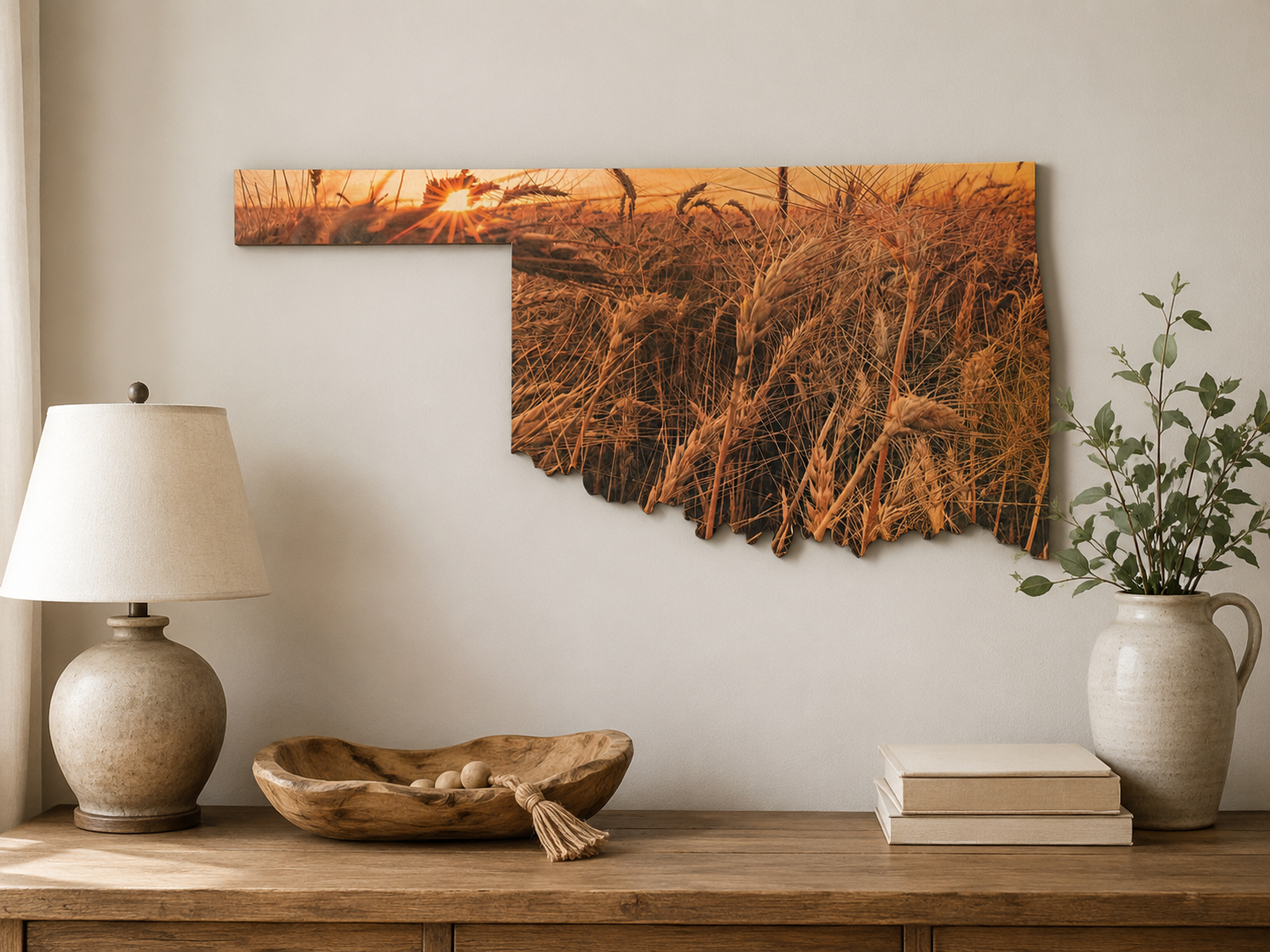 Golden Promise, Oklahoma Wheat Wood Cutout Wall Art