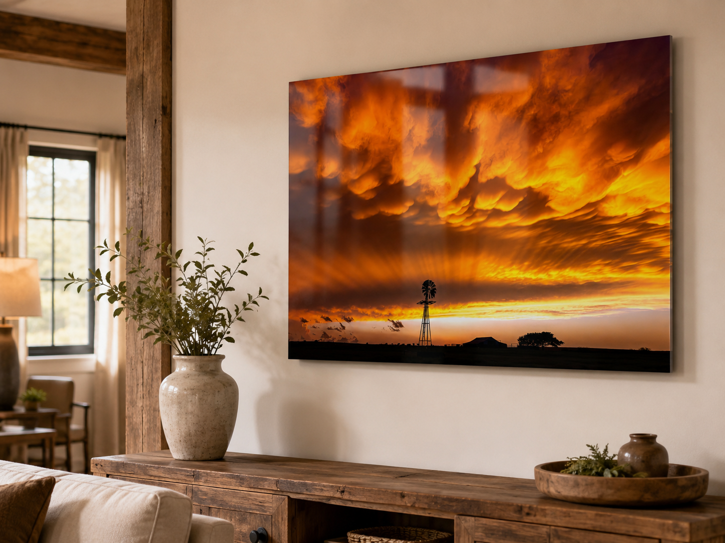 Awakened Under Fire, Oklahoma Storm Sky Wall Art