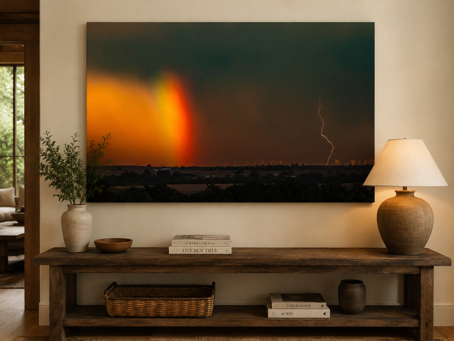 Thunder on the Backroad, Oklahoma Backroad Storm Wall Art