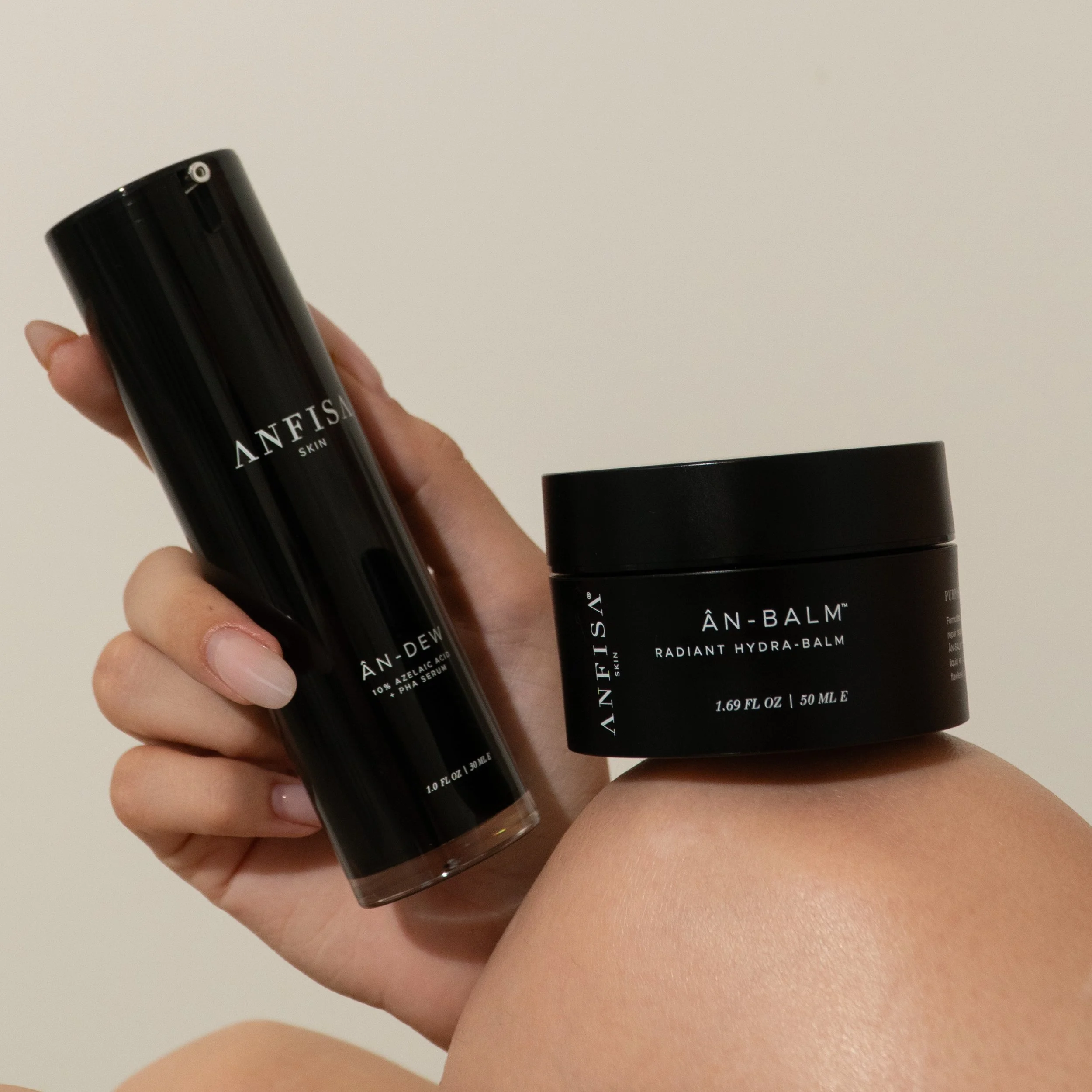 A lifestyle image of the anifa skin line we carry