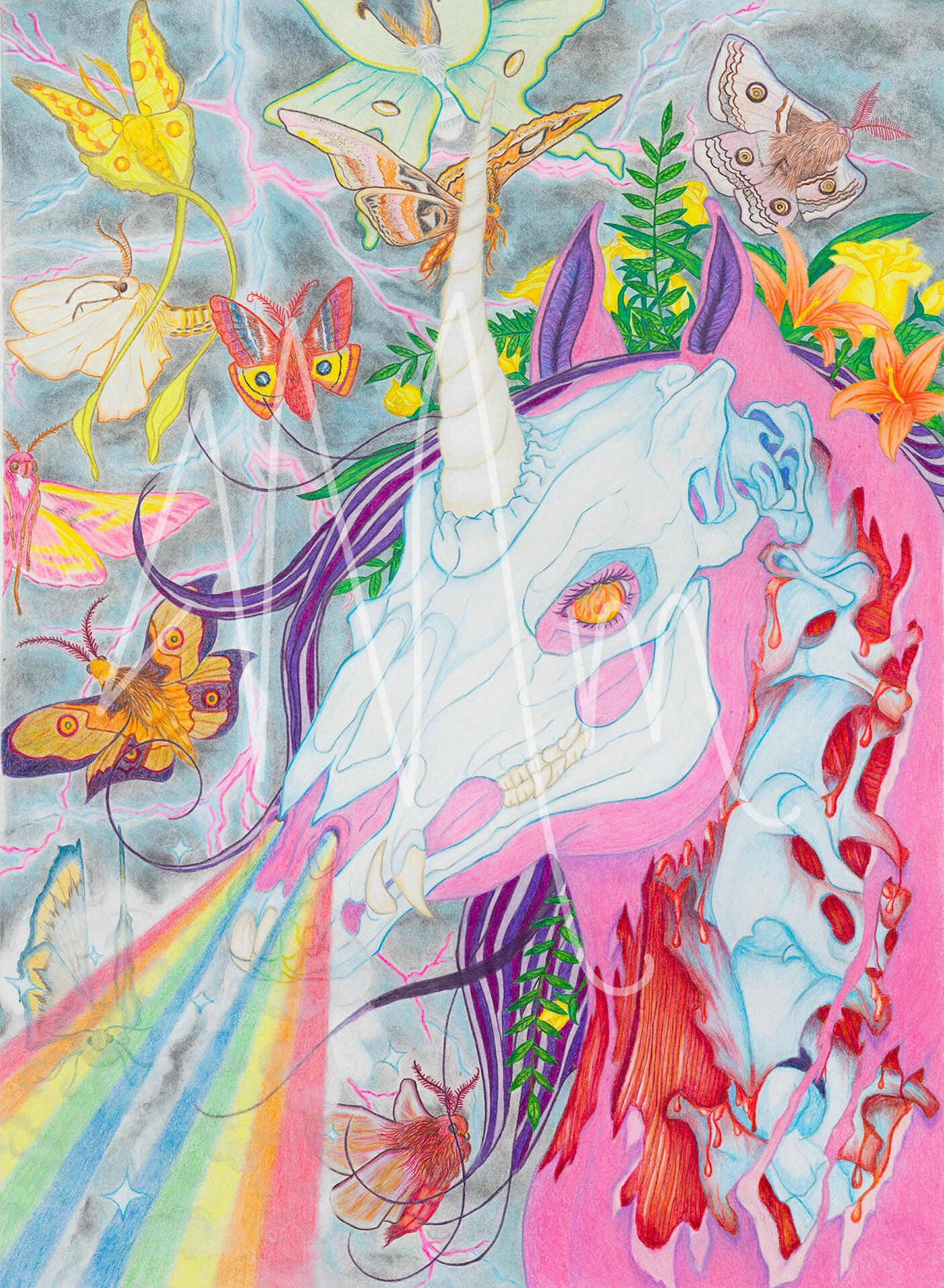 Beauty In DecayColored Pencil &amp; Faber-Castell Gelatos