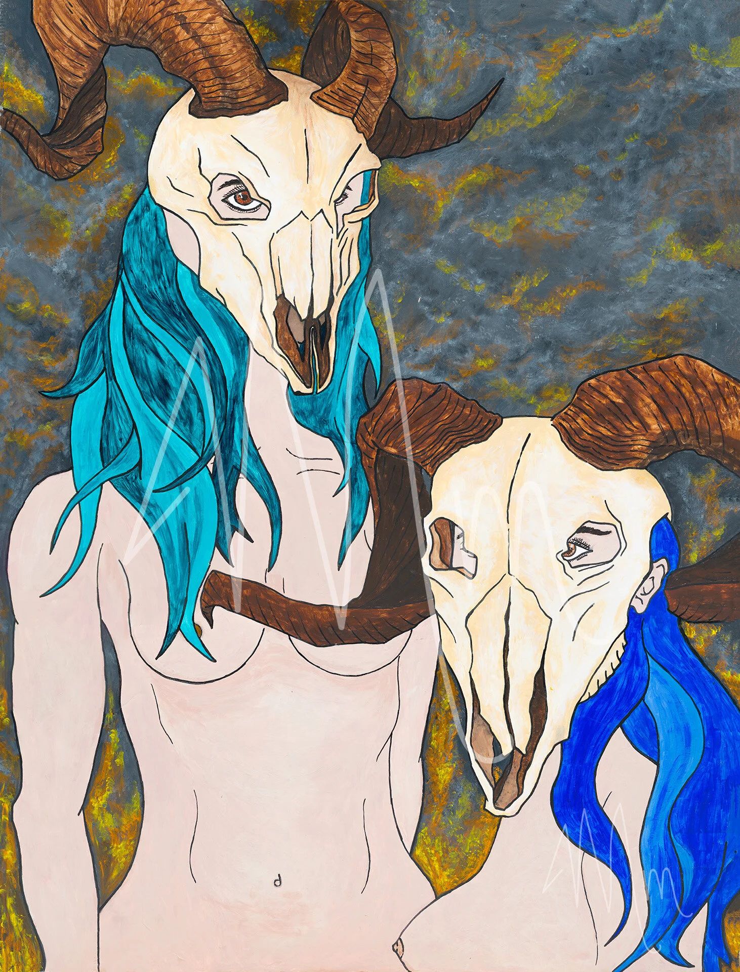 Wild In The NightLarge scale finger painting