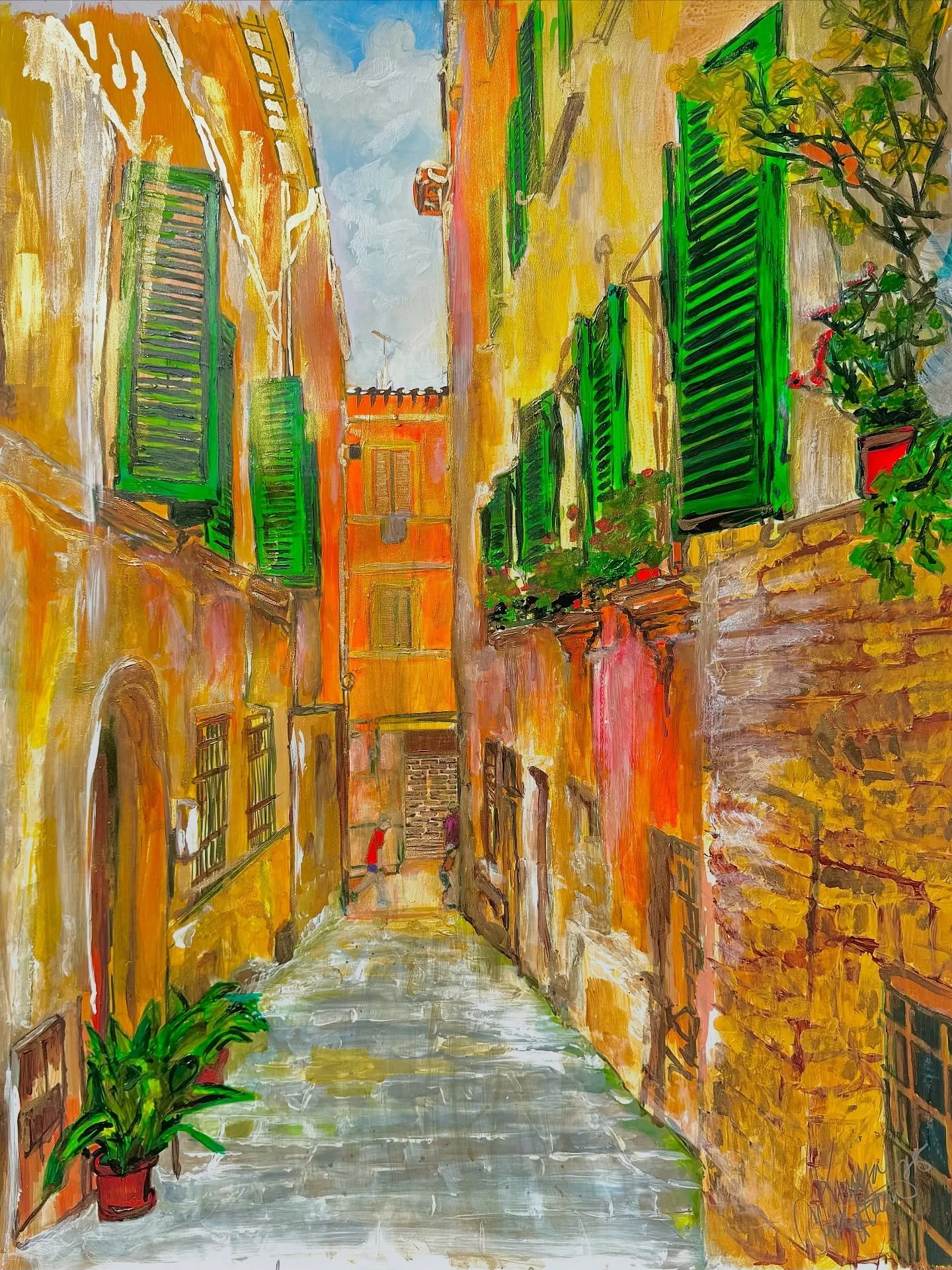 New Artwork Alert! 
&ldquo;Another Scene From Italy, With Love.&rdquo;
22&rdquo; x 28&rdquo; ish, on paper, already framed
Prints available soon-ish, maybe downtown Bentonville. Stay tuned ❤️
#artworkoftheday #newartwork #artonpaper