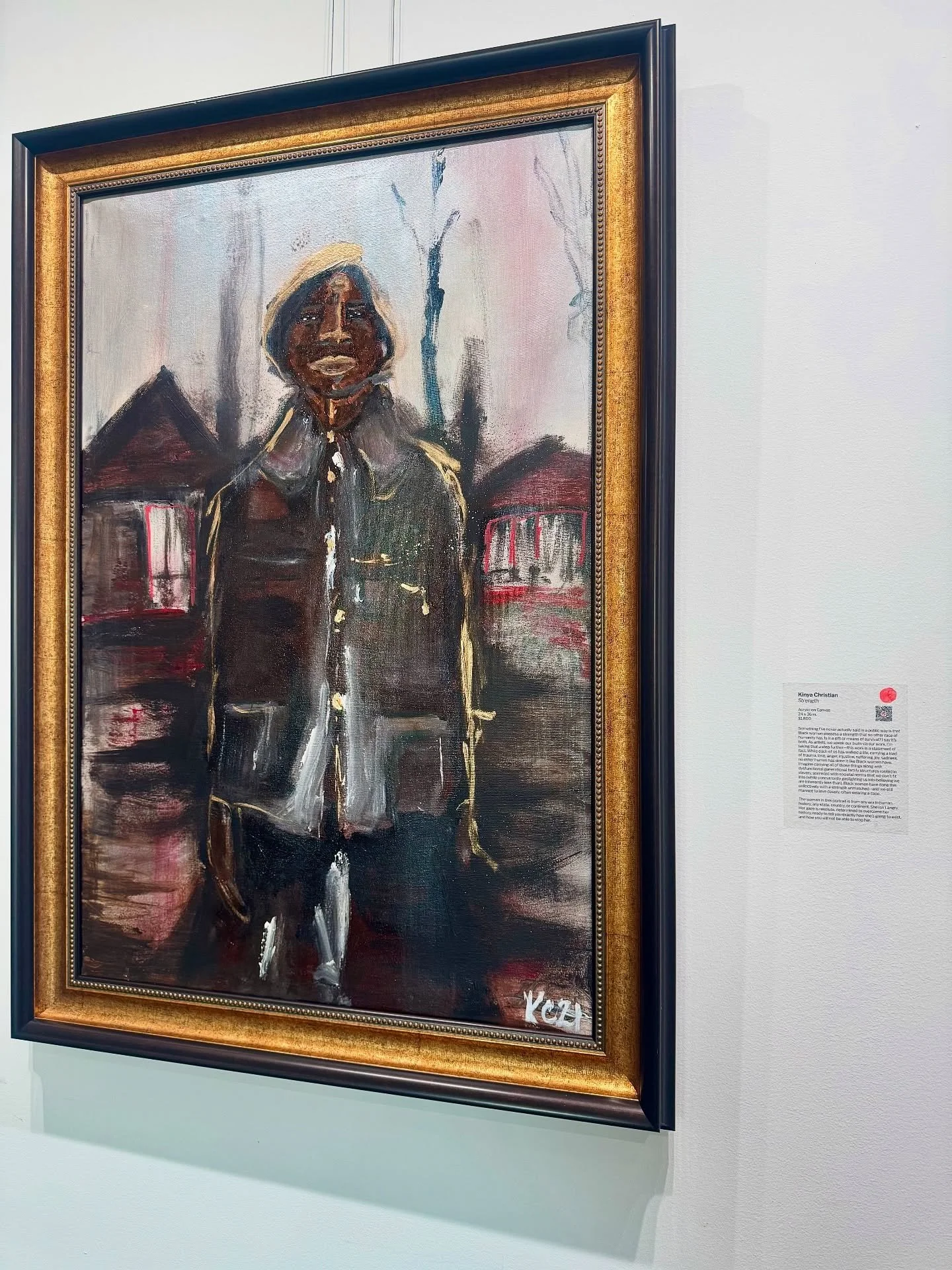 &ldquo;Strength&rdquo;
24&rdquo; x 36&rdquo; in.
Acrylic, enamel on canvas, framed
SOLD
@211south  @evbentonville 

#thingswedontsayoutloud #artexhibition #nwarkansas  #arkansasartist #blackartist 

&ldquo;&hellip; The woman in this portrait is from 