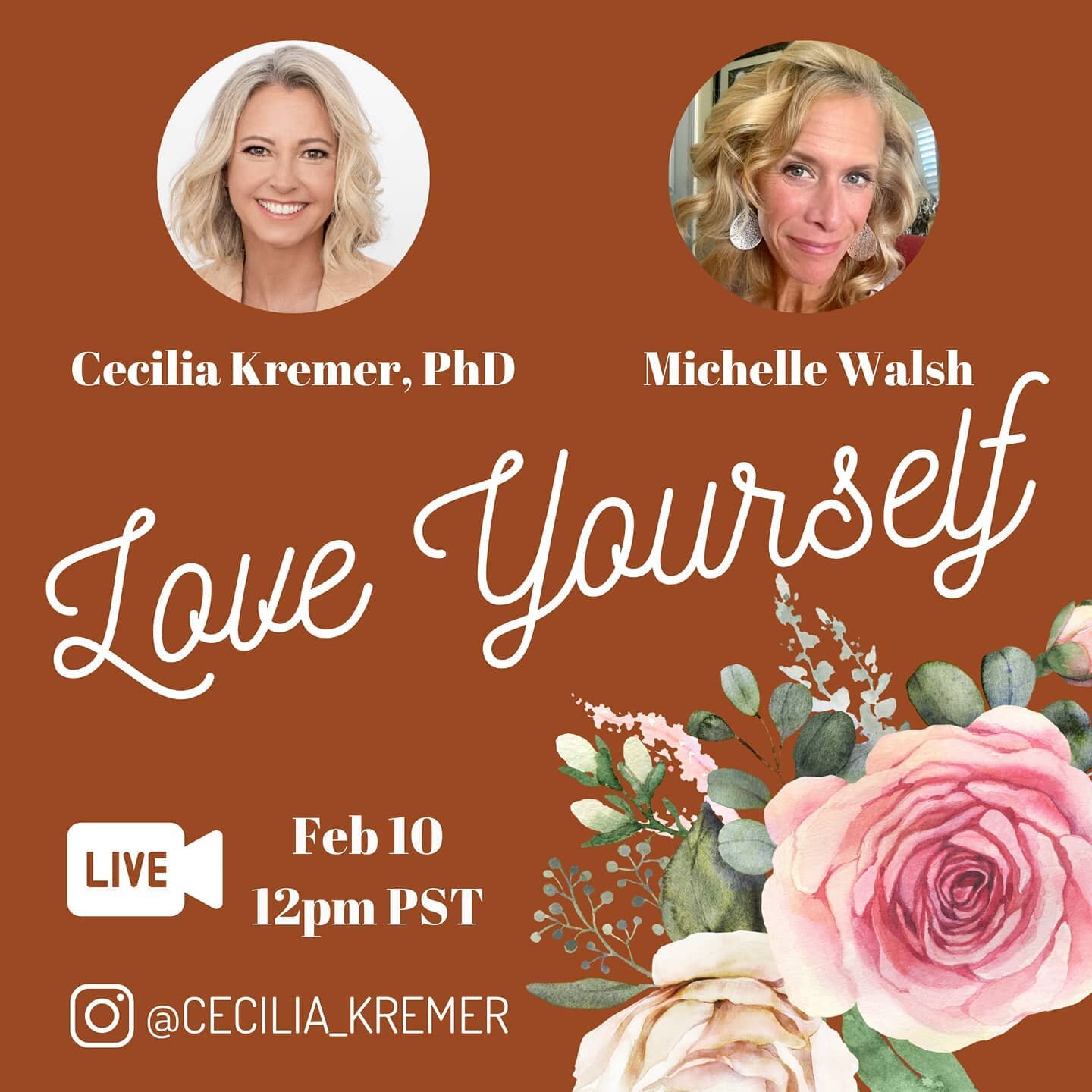 Make this Valentine's day about that person that never leaves you - yourself! Michelle @myvillagewell and I will talk about self-love 💝 And how developing empathy for yourself fills up your heart 💗 When your inner well is full, love can flow out to