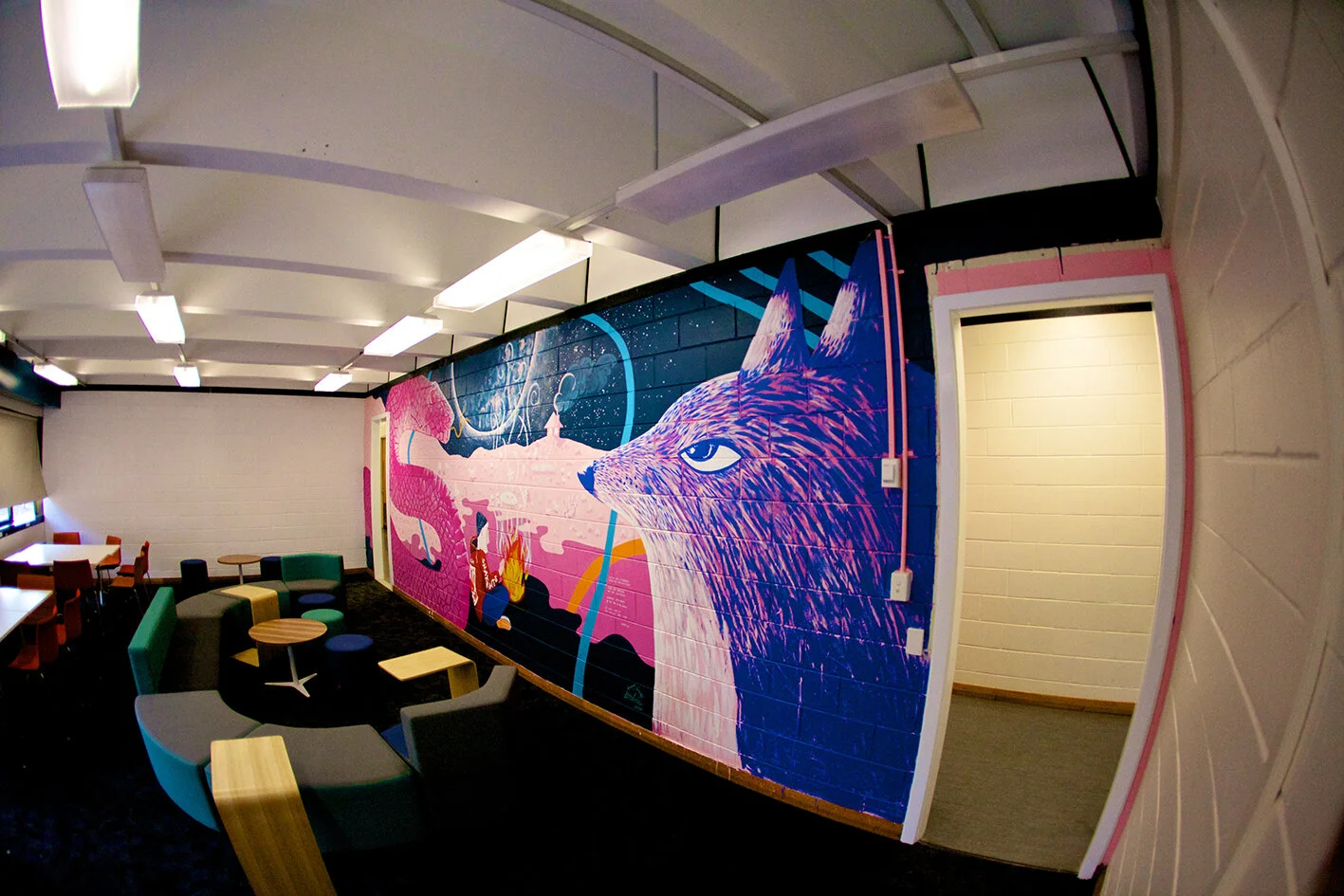 University of Canberra mural by Bohie Palecek — BOHIE