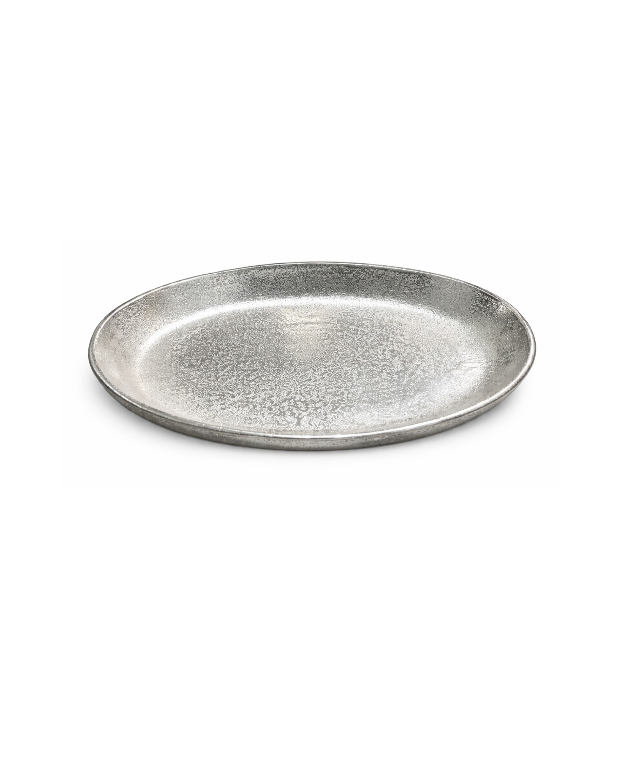 Silver Oval Decorative Tray