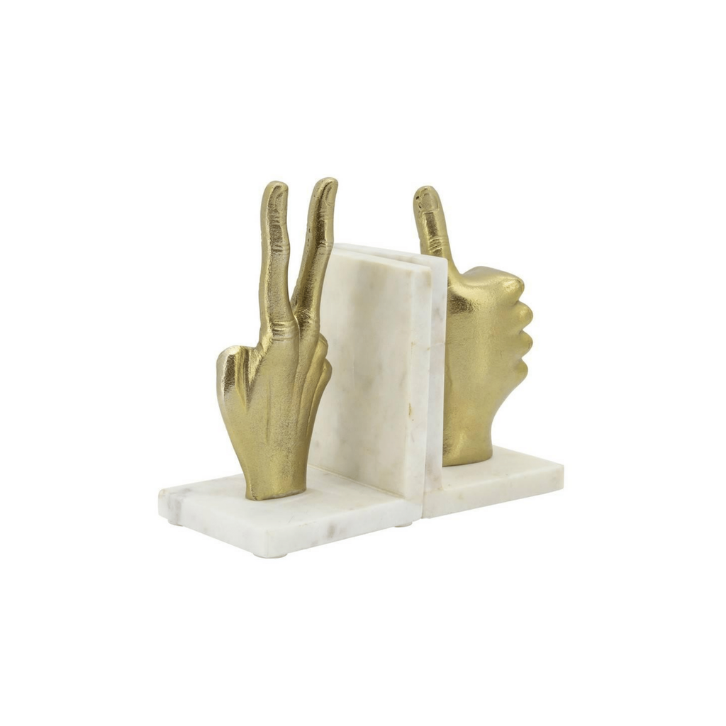 Hand Sign Bookends - Set of 2 — A.LOGAN DESIGNS Interior Design Homepage