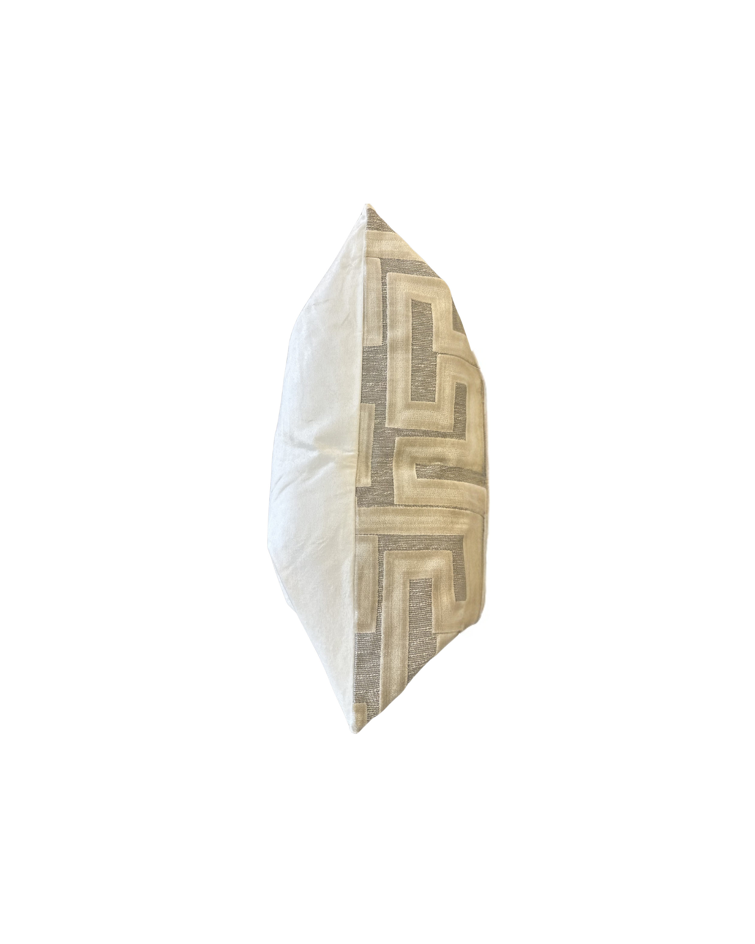Geometric Beige Velvet Accent Pillow TOP.png