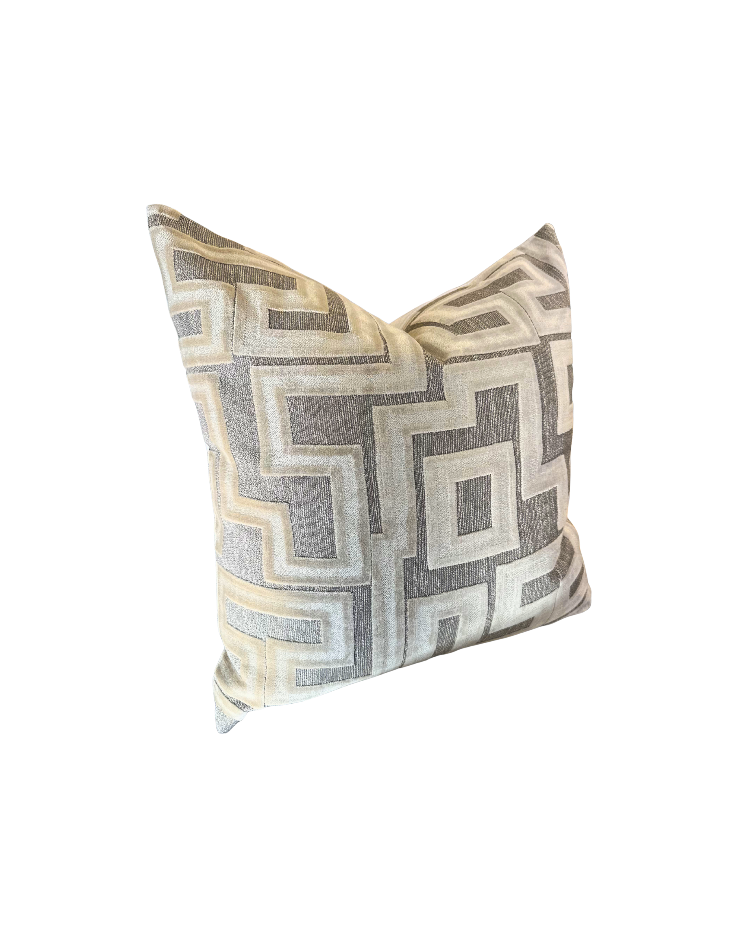 Geometric Beige Velvet Accent Pillow SIDE.png