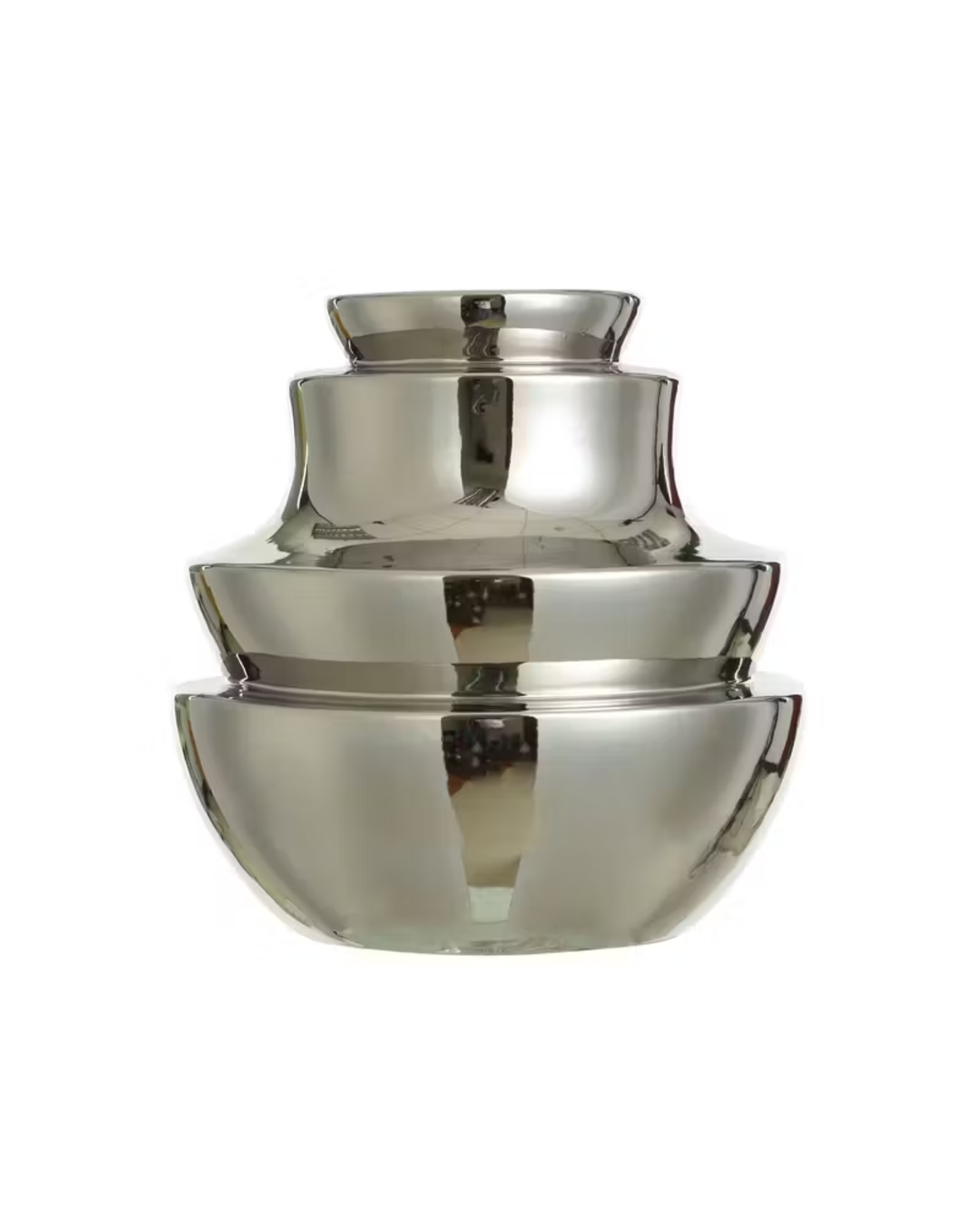 Plated Silver Ceramic Vase