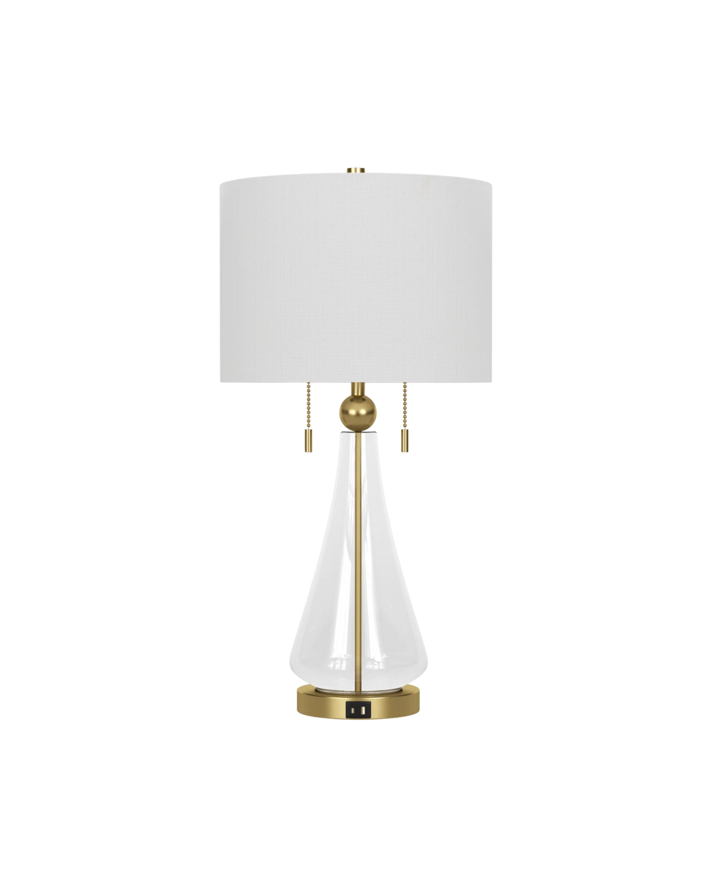 Aurora Glass & Brass Table Lamp