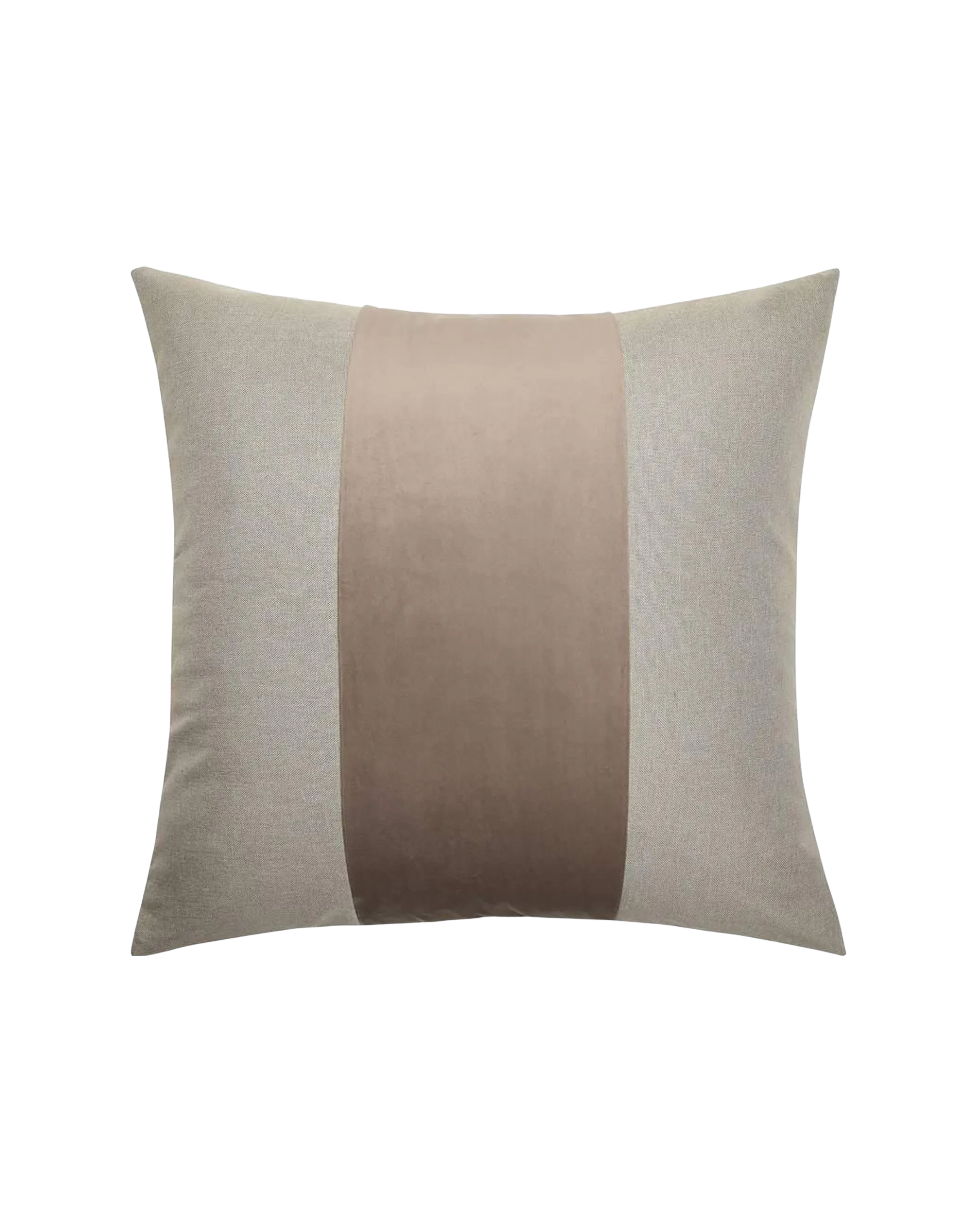 Pale Gray and Mauve Stripe Accent Pillow