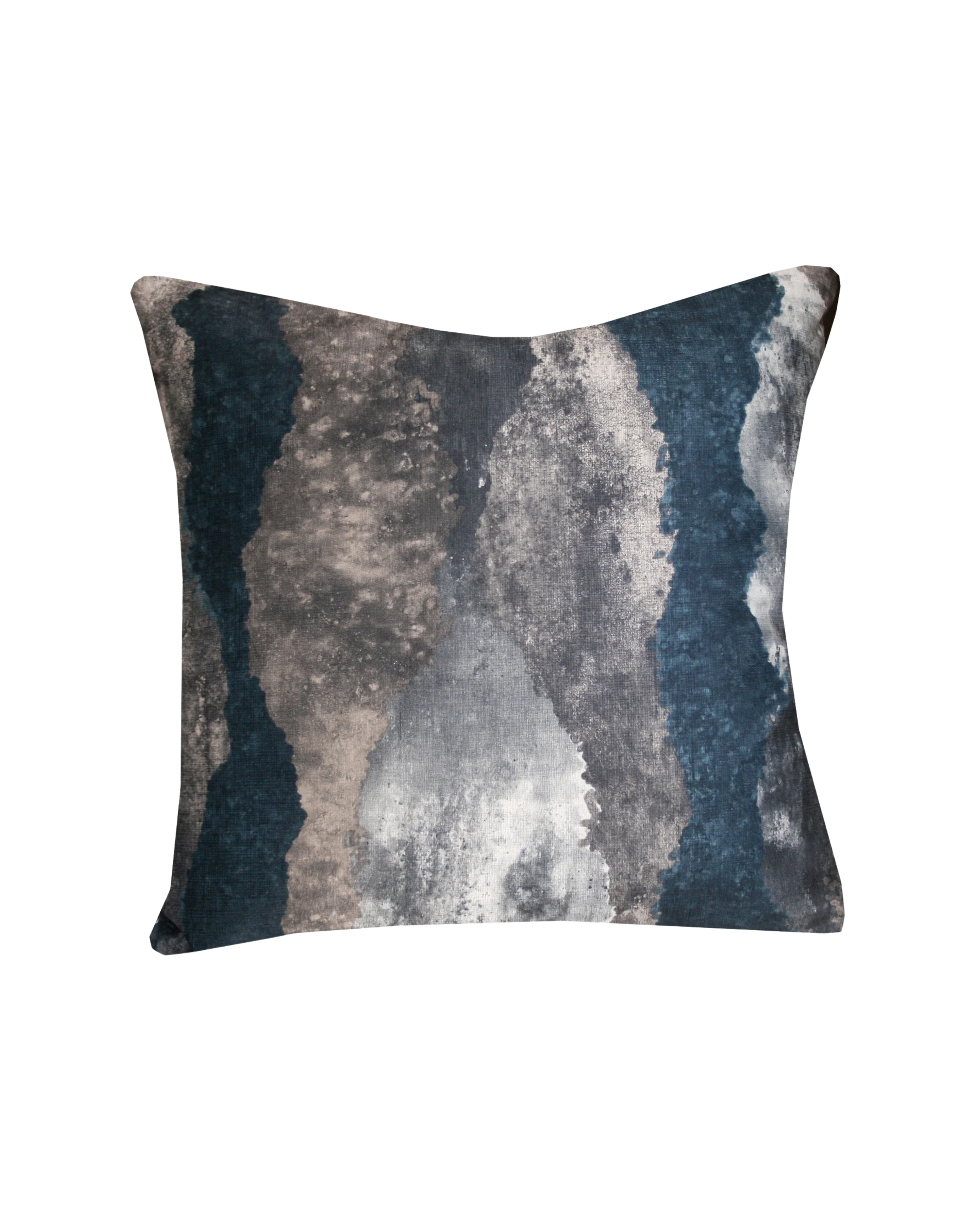 Panorama Blue Abstract Accent Pillow
