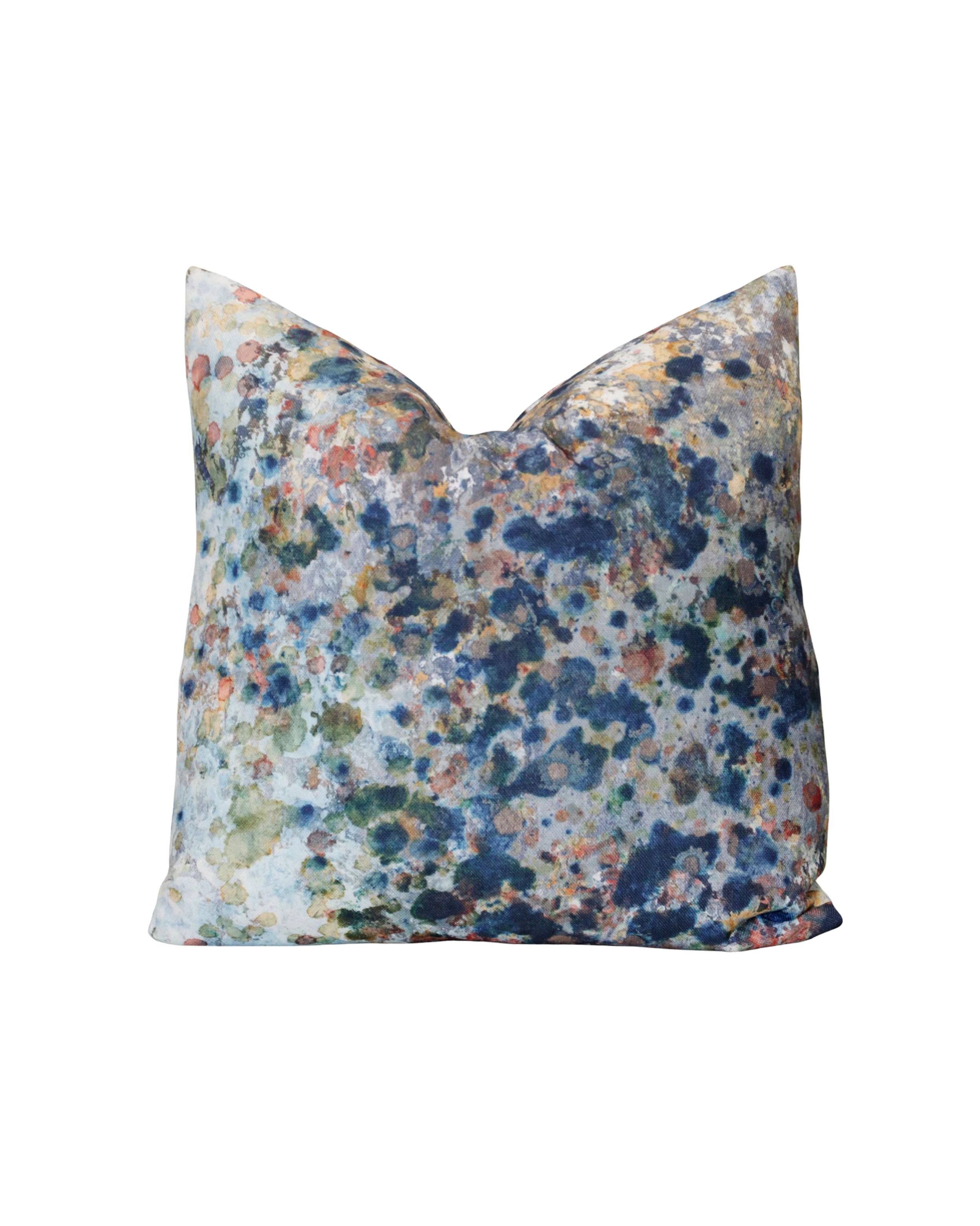 Abstract Blue & Green Accent Pillow