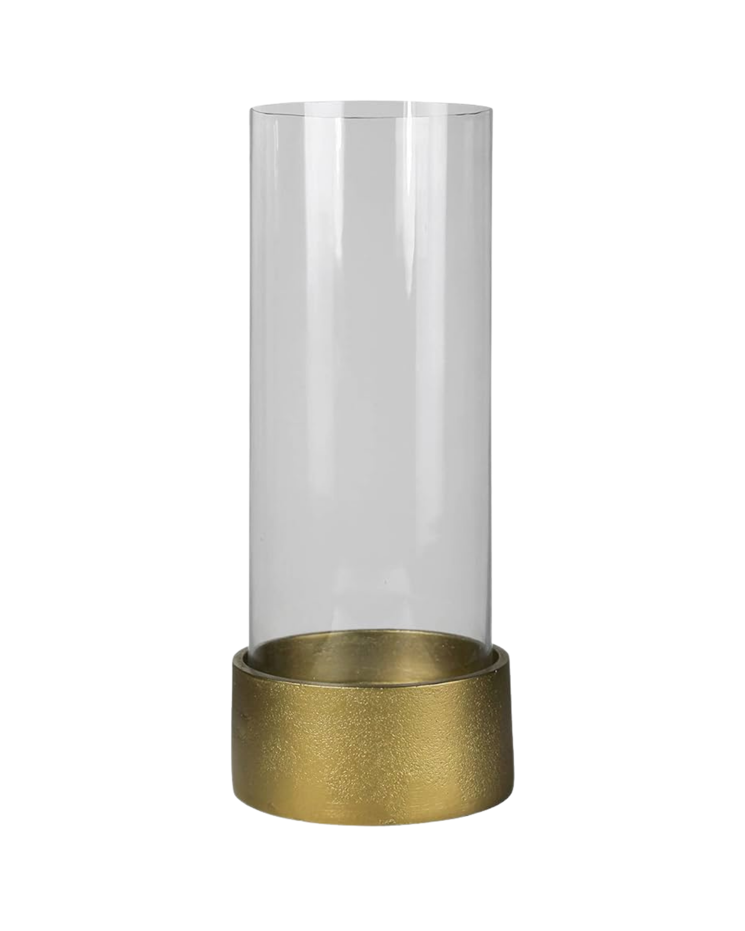 Cadet Glass Hurricane with Brass Base